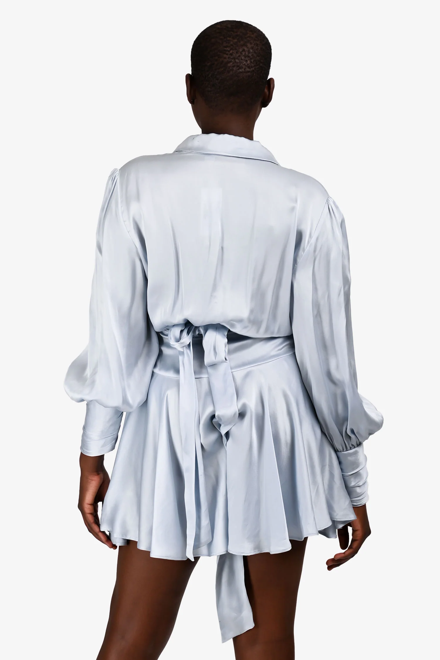 Zimmermann Blue Silk Mini Wrap Dress Size 3