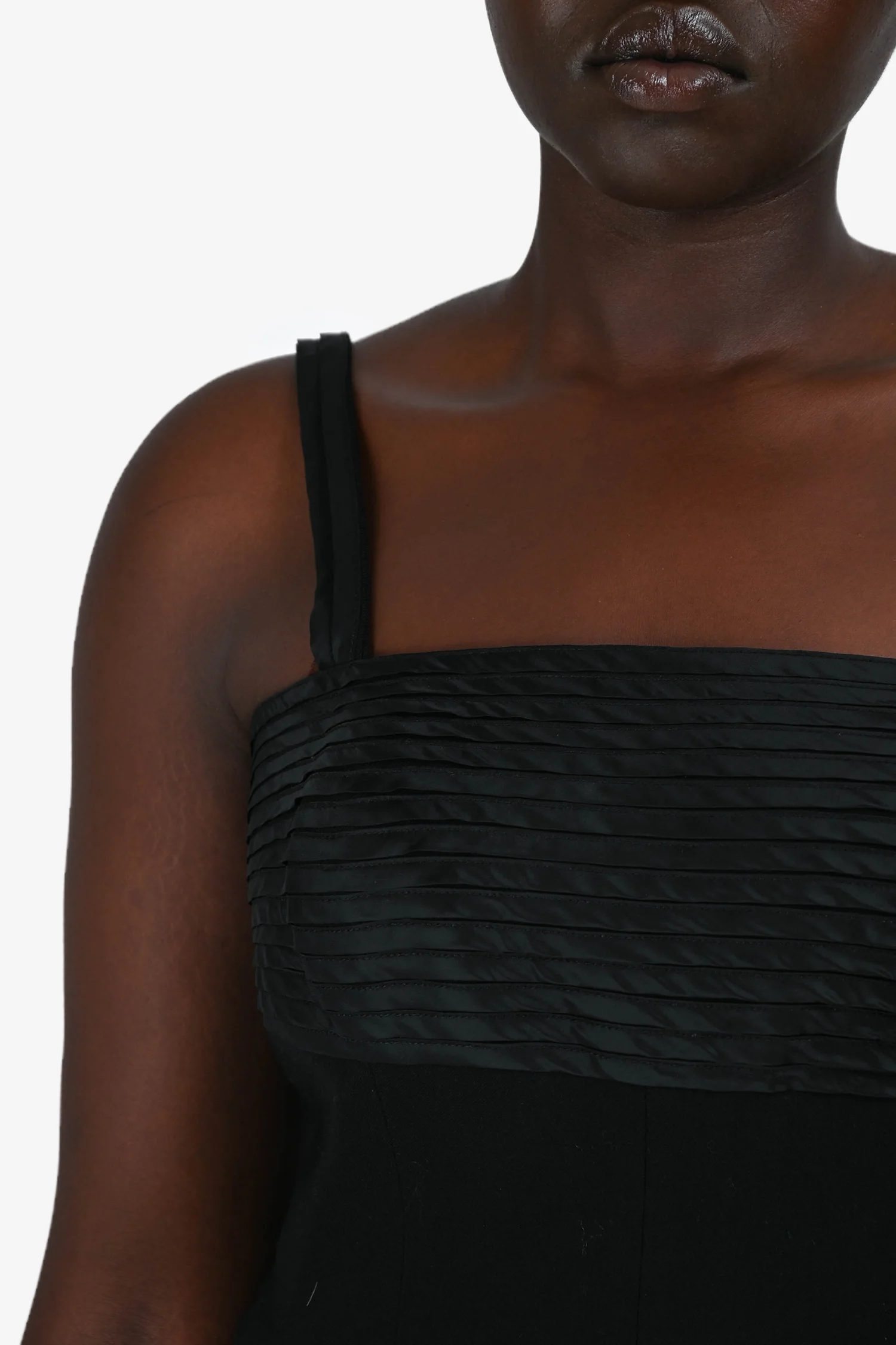 Akris Punto Black Sleeveless Midi Dress with Waist Tie Size 10 US