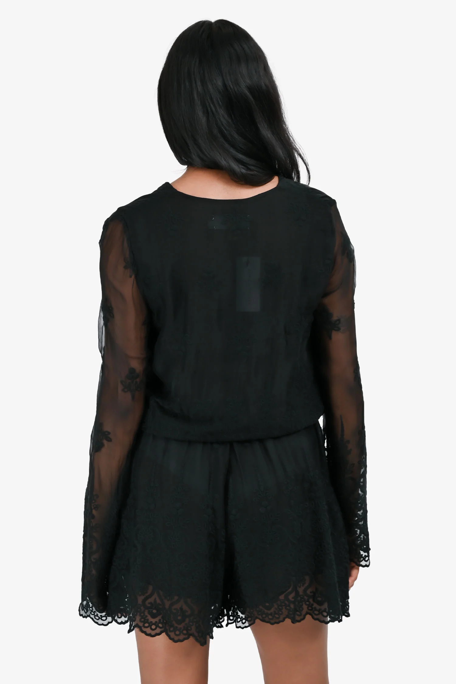 Zimmermann Black Embroidered Romper Size 1