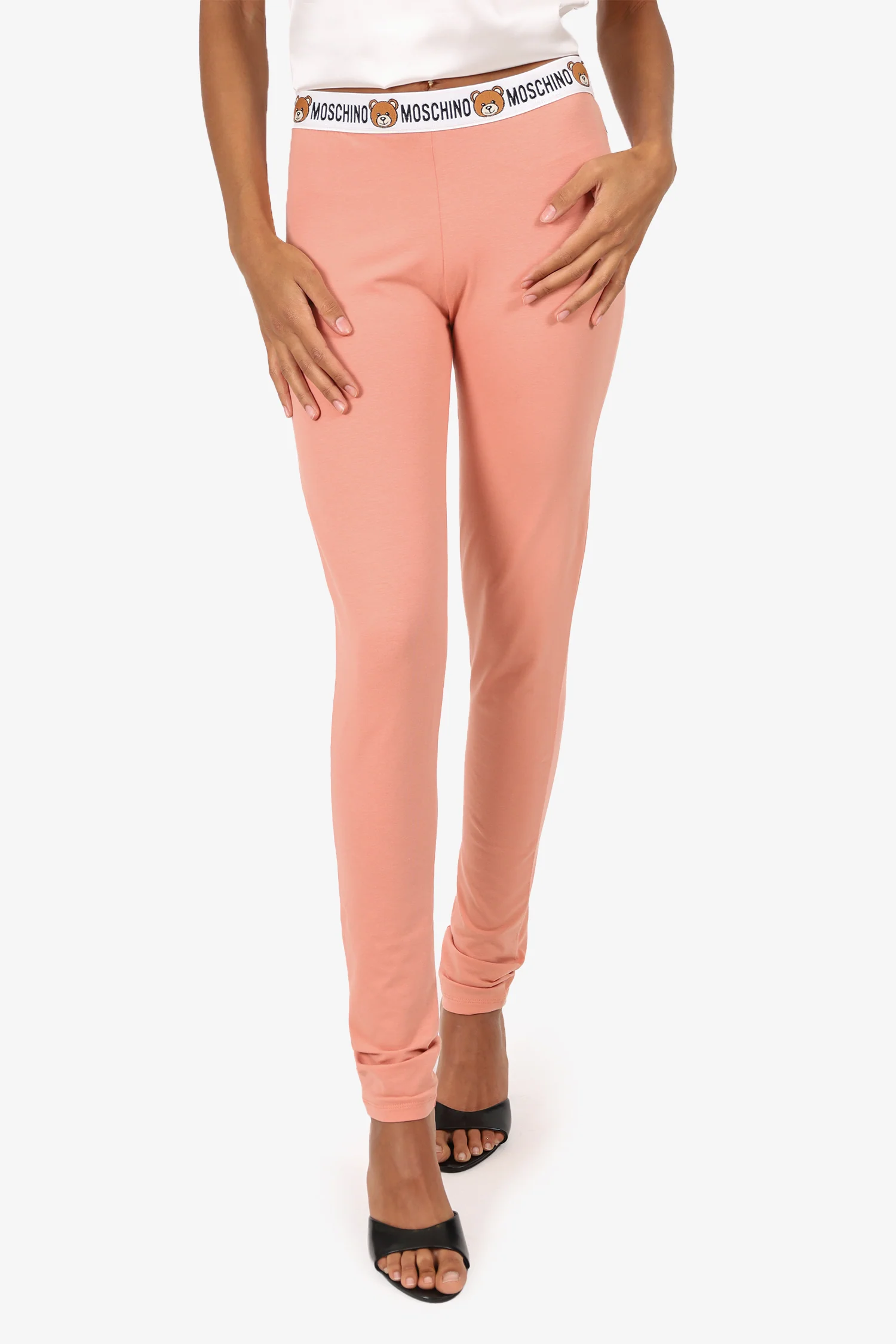 Moschino Pink Teddy Bear Waist Band  Leggings Size XS