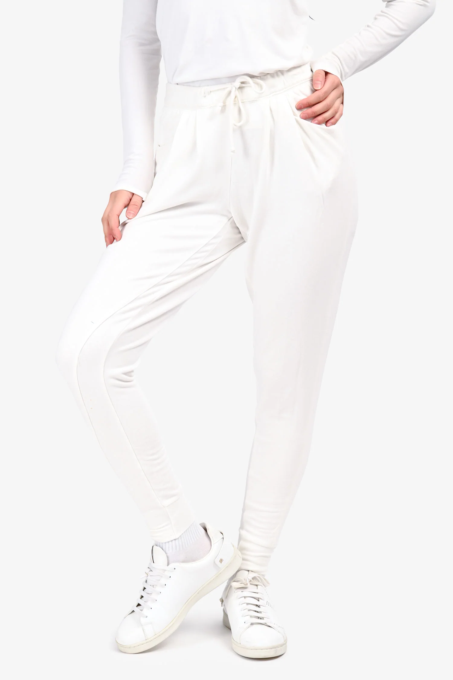 Helmut Lang White Cotton Joggers Size S
