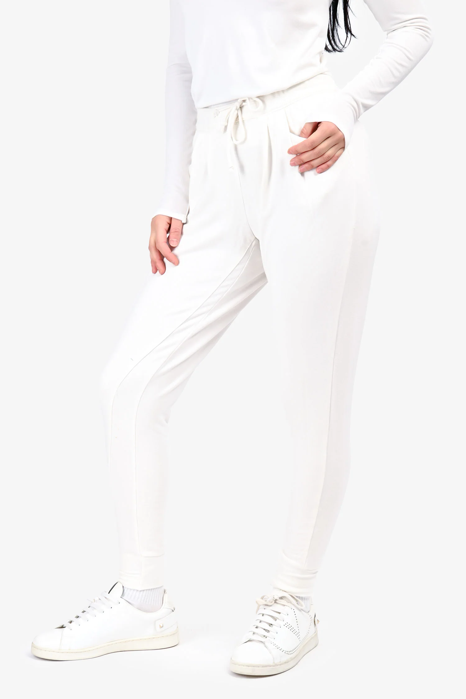 Helmut Lang White Cotton Joggers Size S