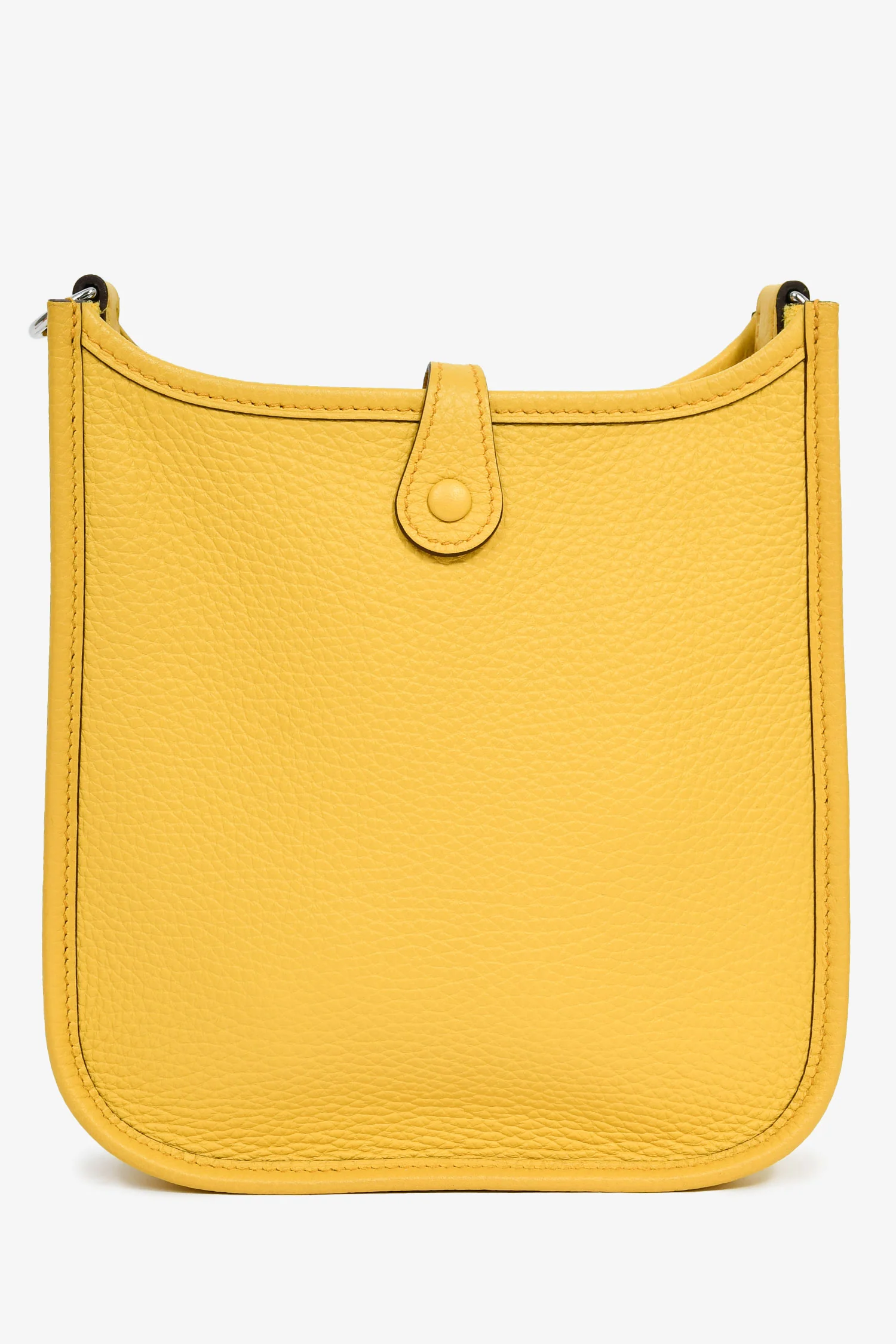 Hermès 2024 Yellow Clemence Leather TPM Evelyne Crossbody