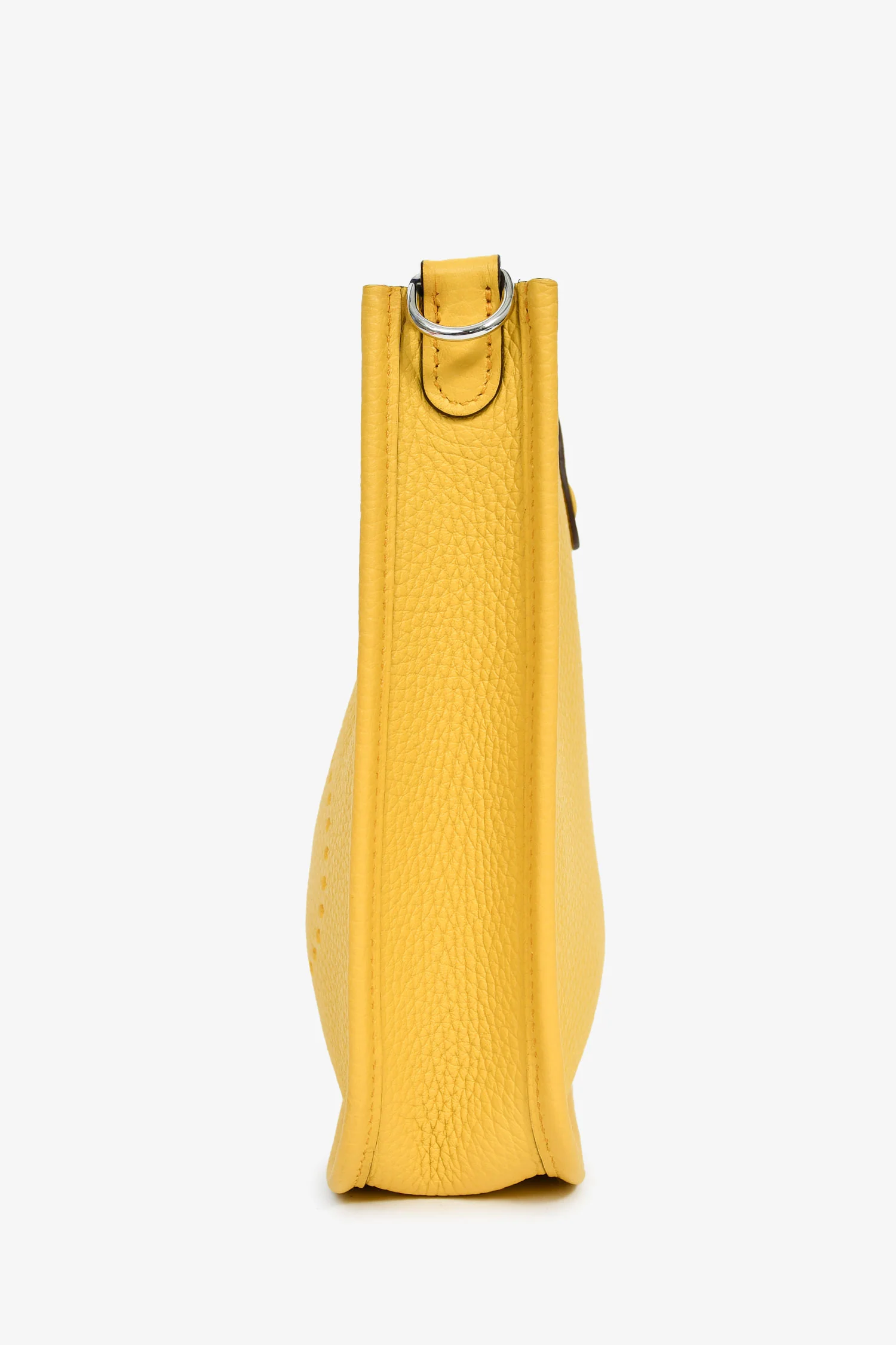 Hermès 2024 Yellow Clemence Leather TPM Evelyne Crossbody