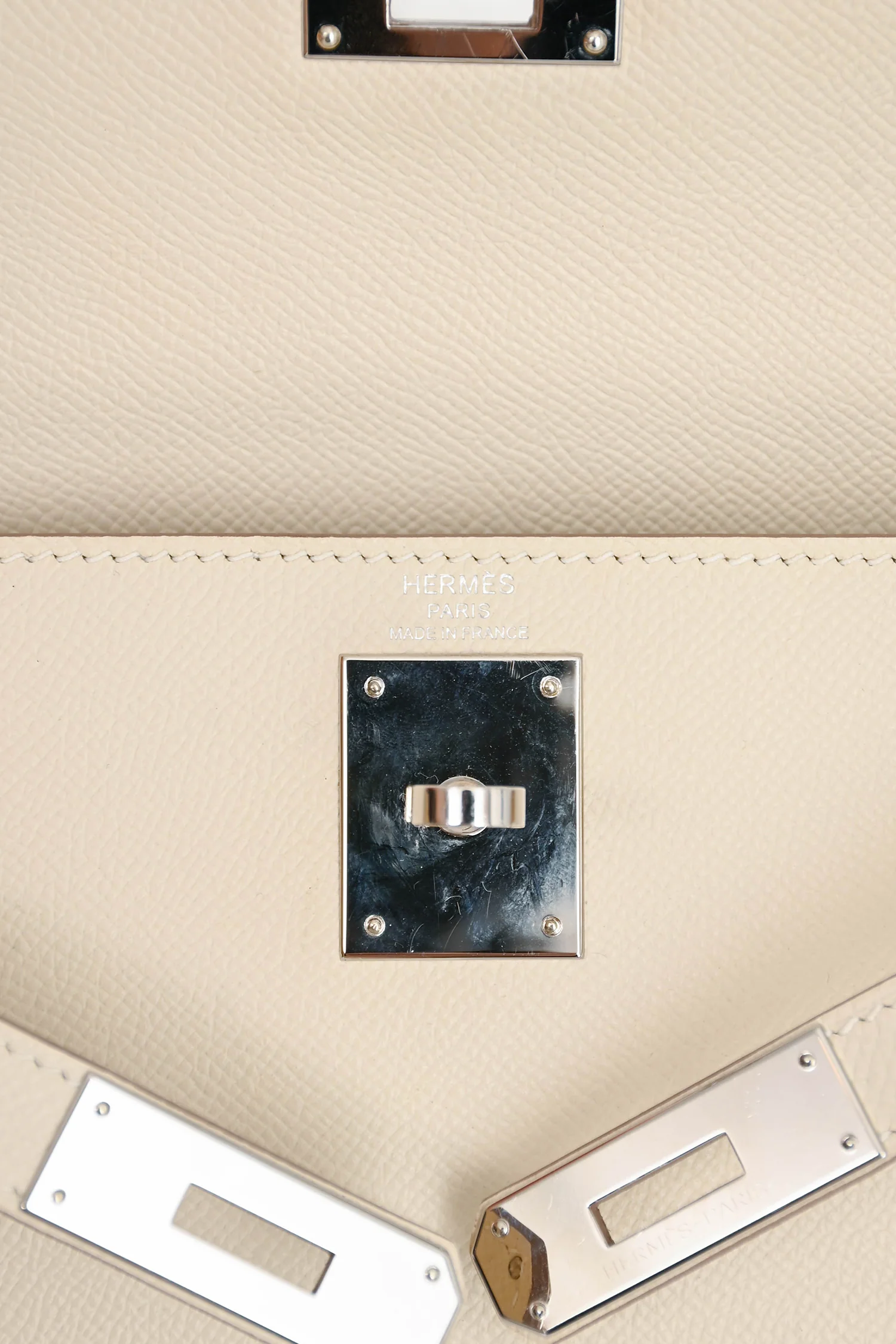 Hermès 2021 Chalk White Epsom Leather Kelly Sellier 28