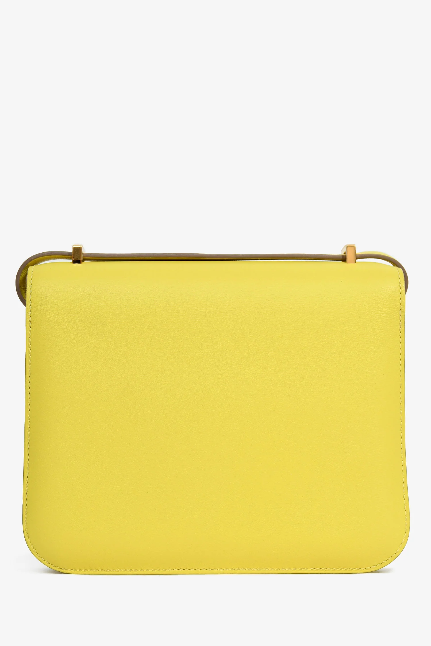 Hermès 2019 Lime Swift Leather Mini Constance 18 GHW