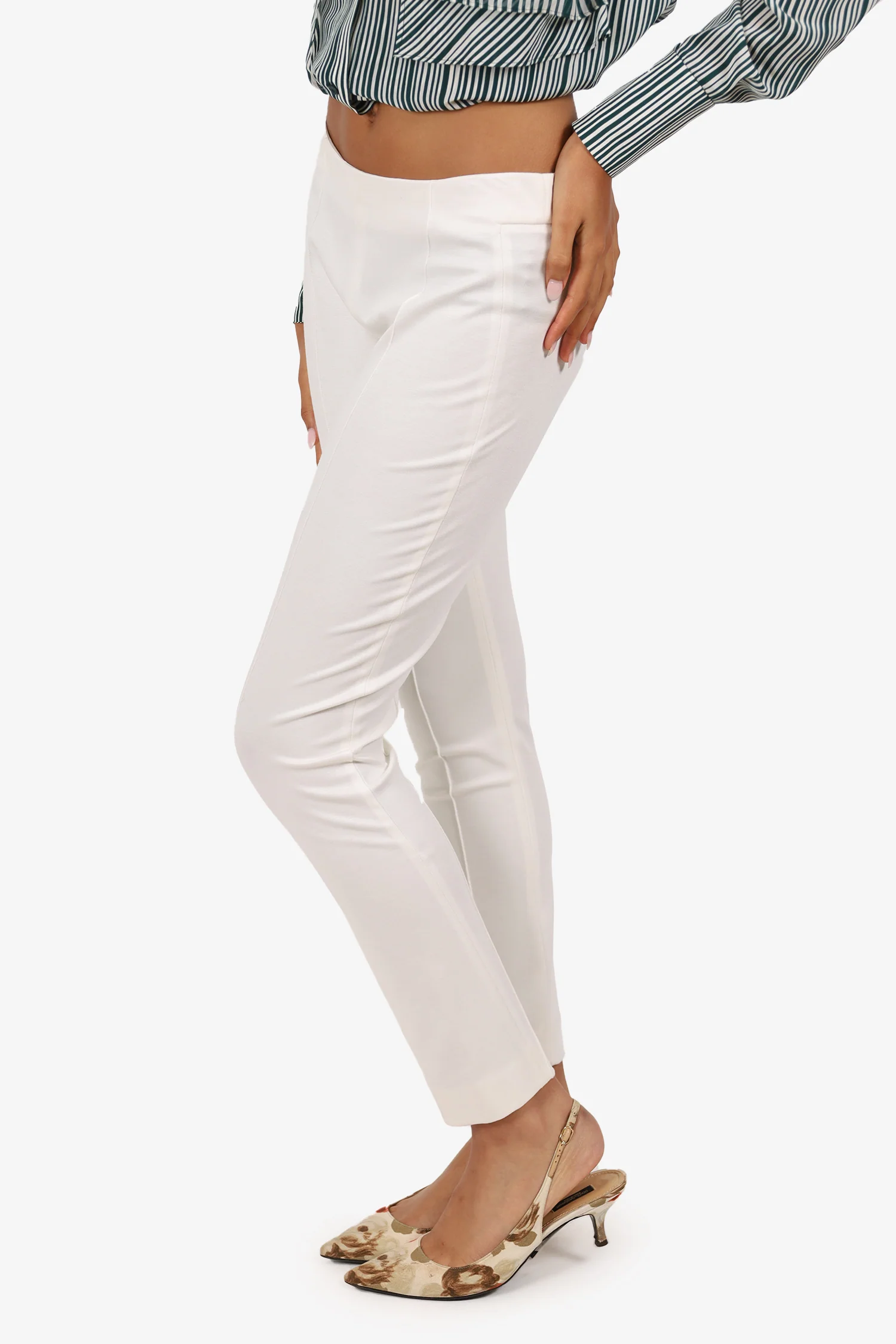 Moschino White Straight Leg Pants Size 6