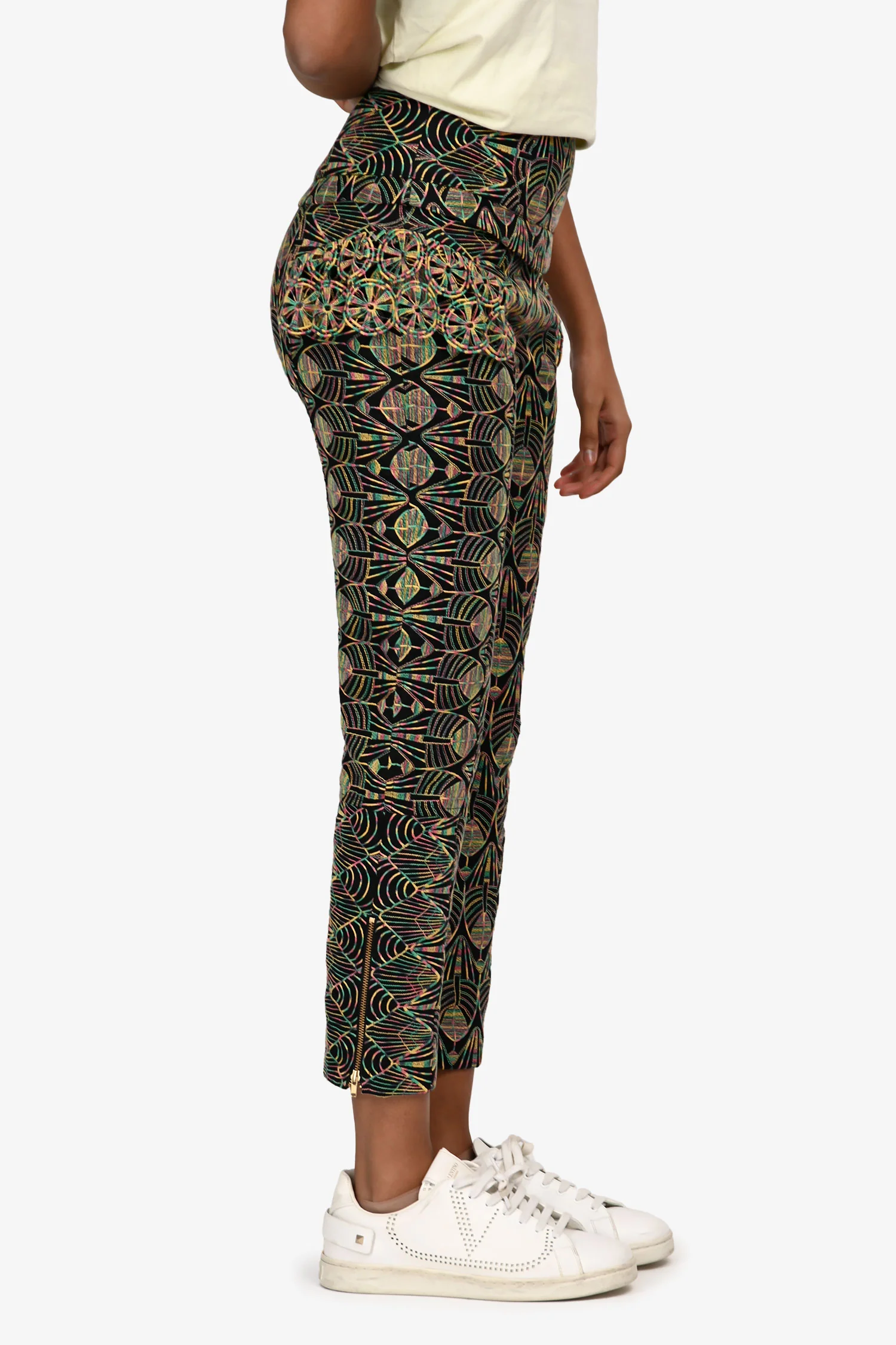 Mayle x Barneys New York Black Highwaisted Peplum Slim Leg Pants Size 2