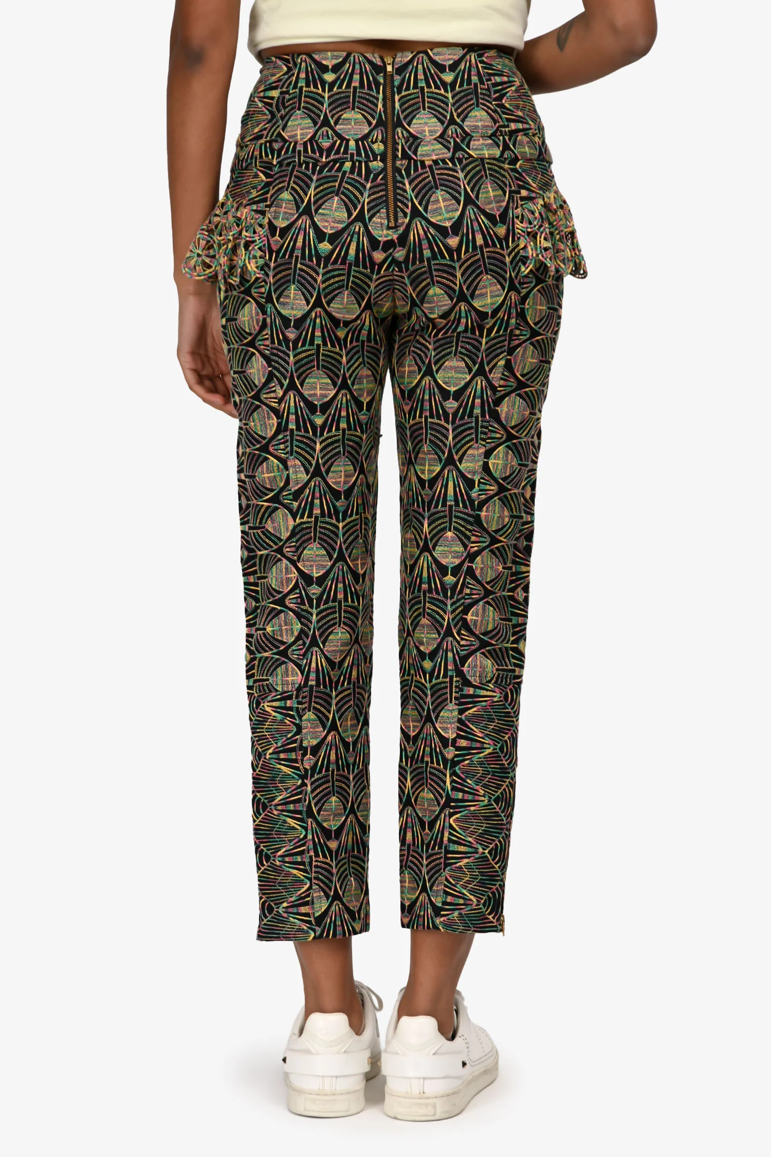 Mayle x Barneys New York Black Highwaisted Peplum Slim Leg Pants Size 2