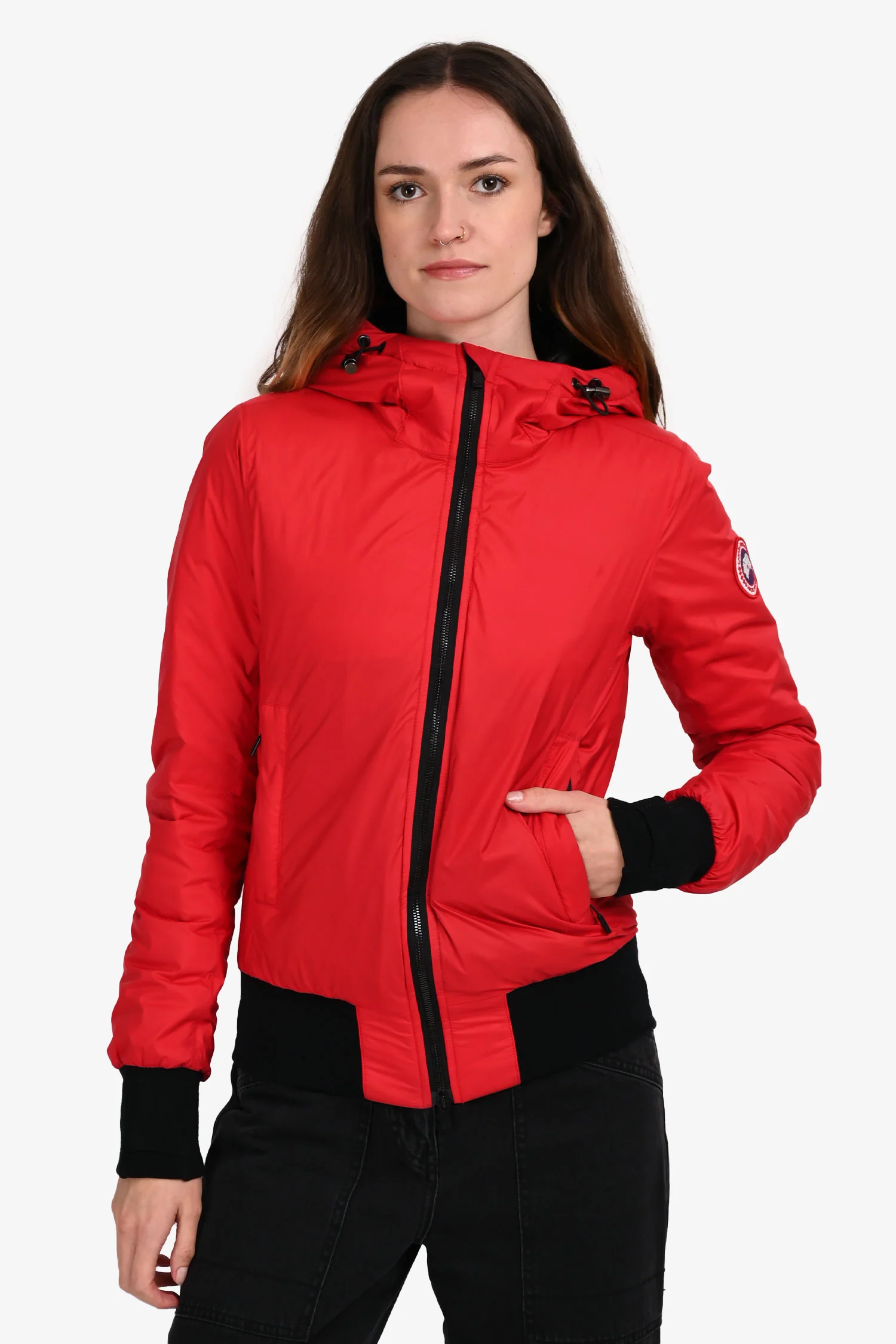 Canada Goose Red Light Weight Hooded Jacket Size XS