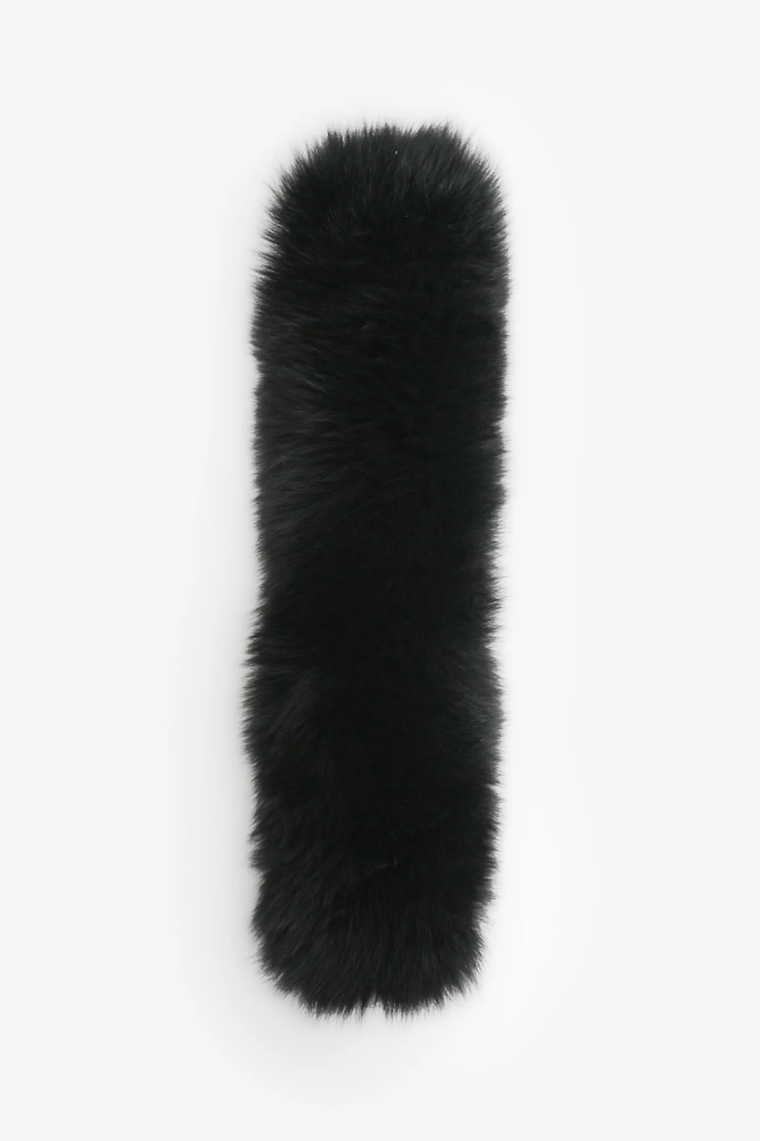 'S Max Mara Black Fur Chain Detail Collar