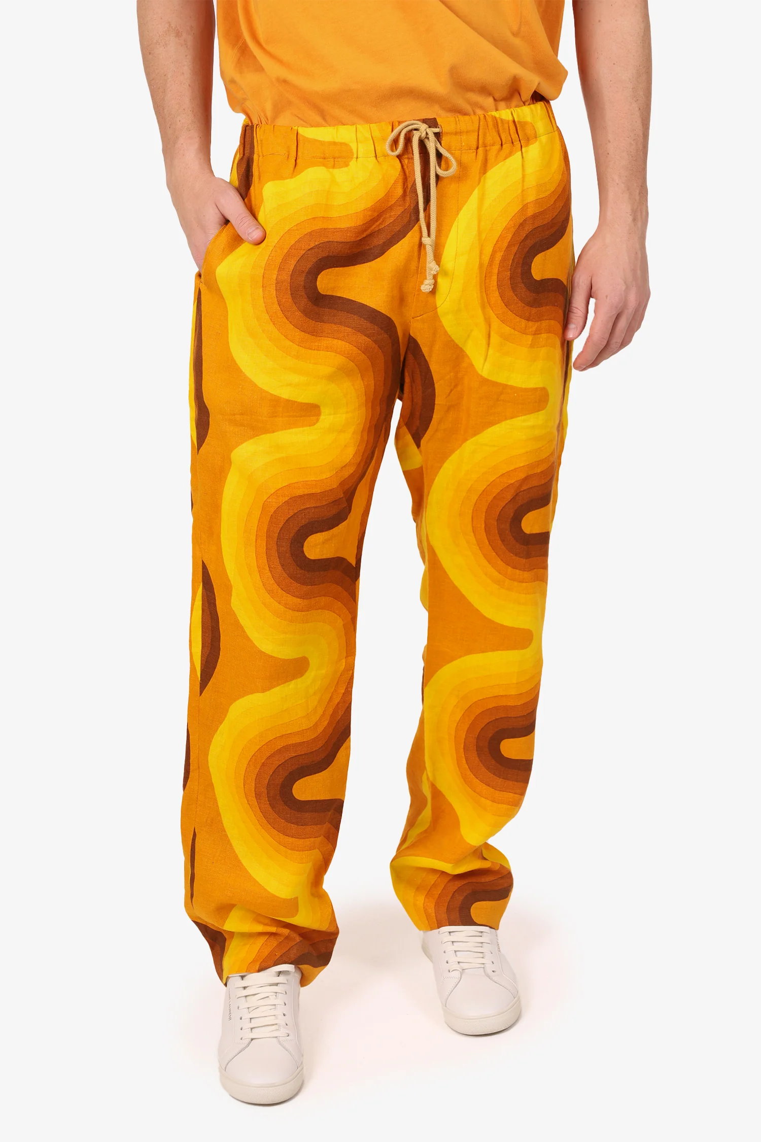 Dries Van Noten Yellow Verner Panton Edition Piene Tris Trousers Size 48 Mens