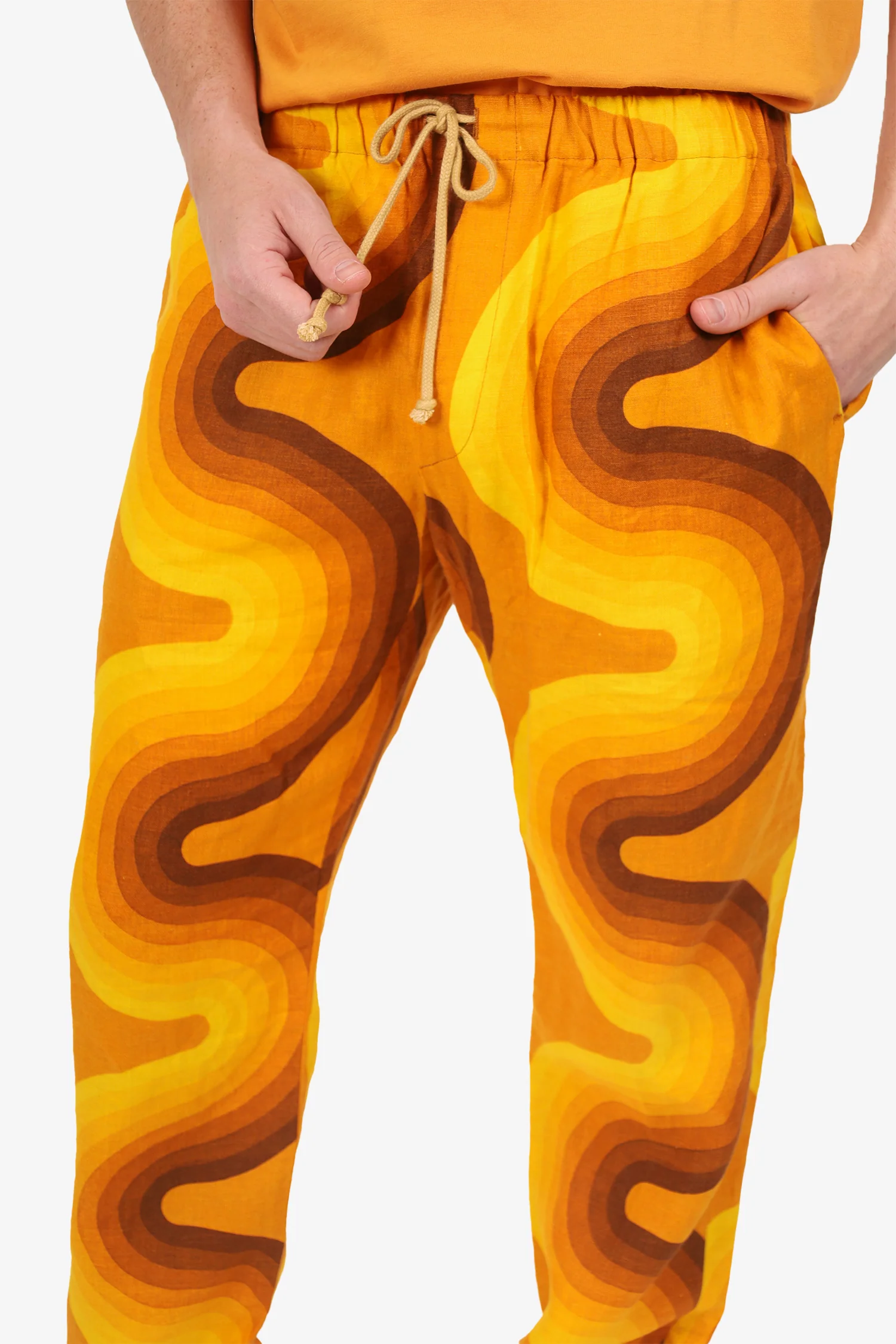 Dries Van Noten Yellow Verner Panton Edition Piene Tris Trousers Size 48 Mens