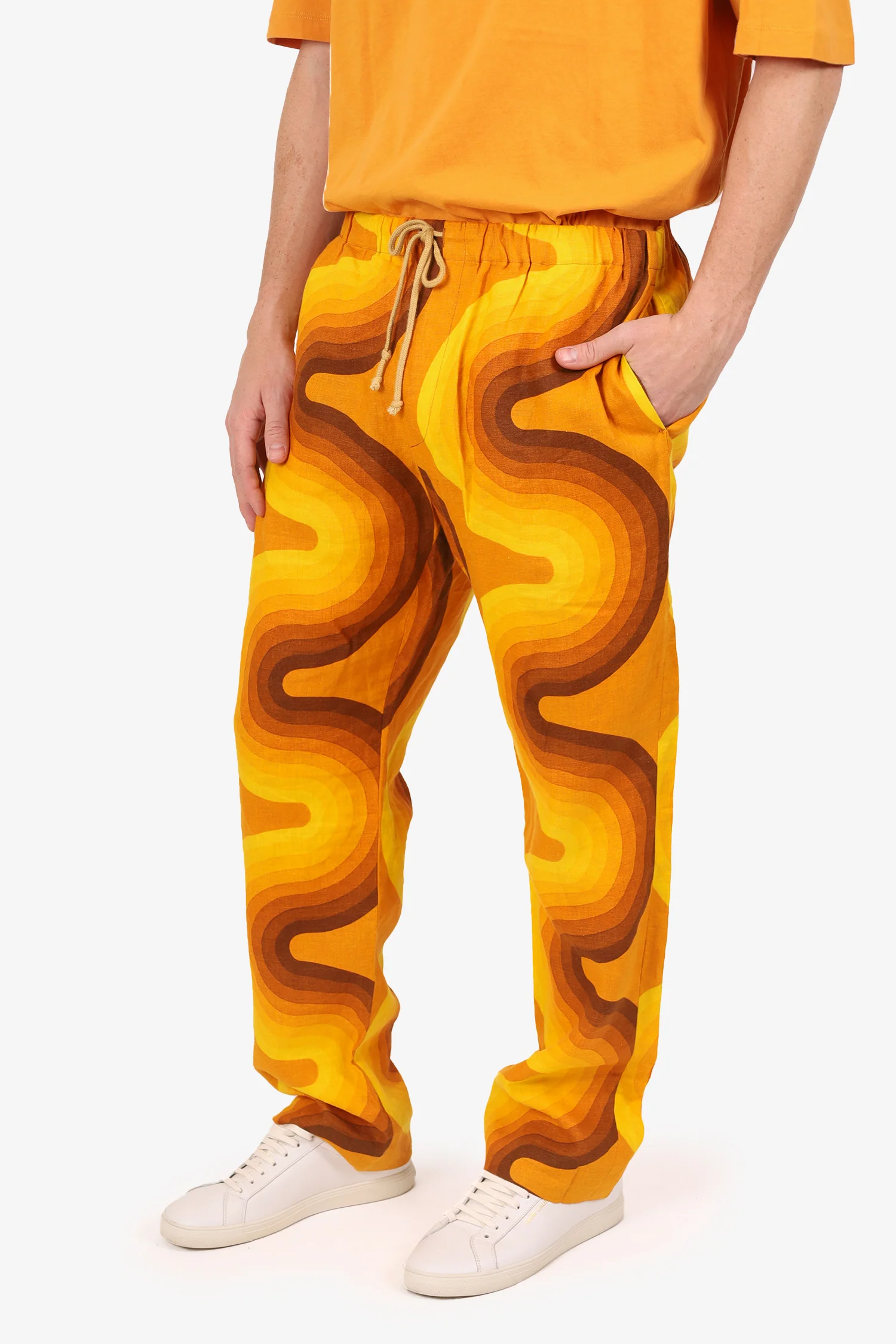Dries Van Noten Yellow Verner Panton Edition Piene Tris Trousers Size 48 Mens