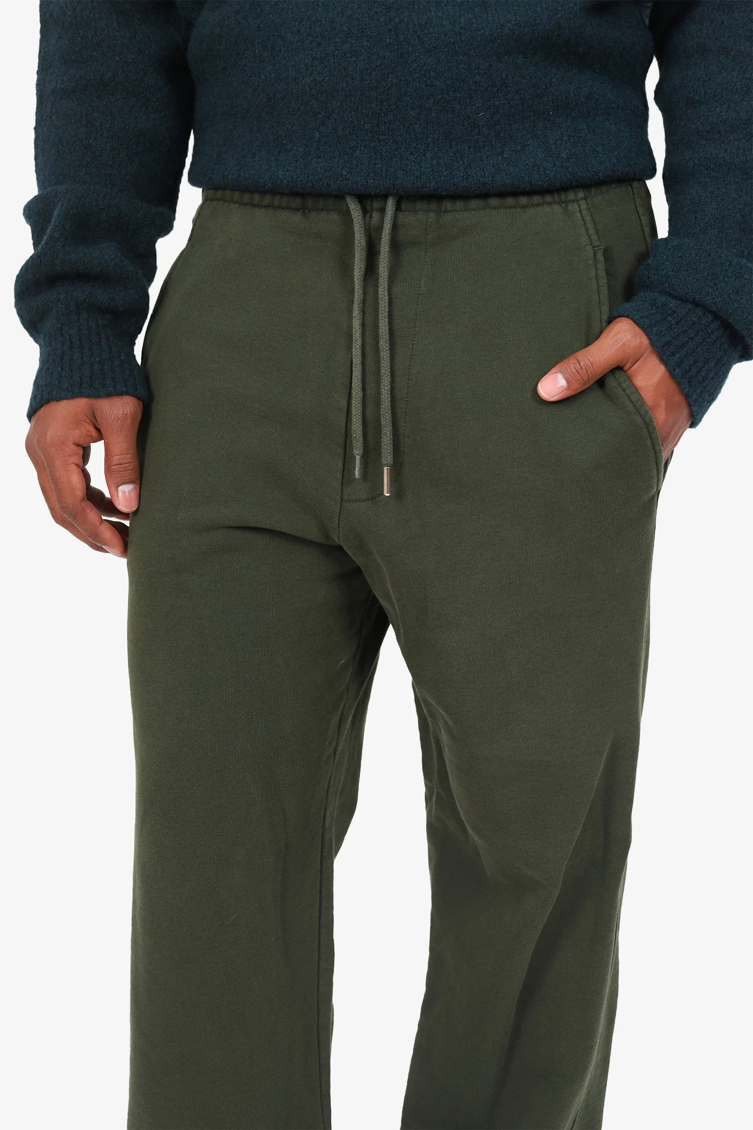 Dries Van Noten Green Distressed Wide Leg Track Pants Size S Mens