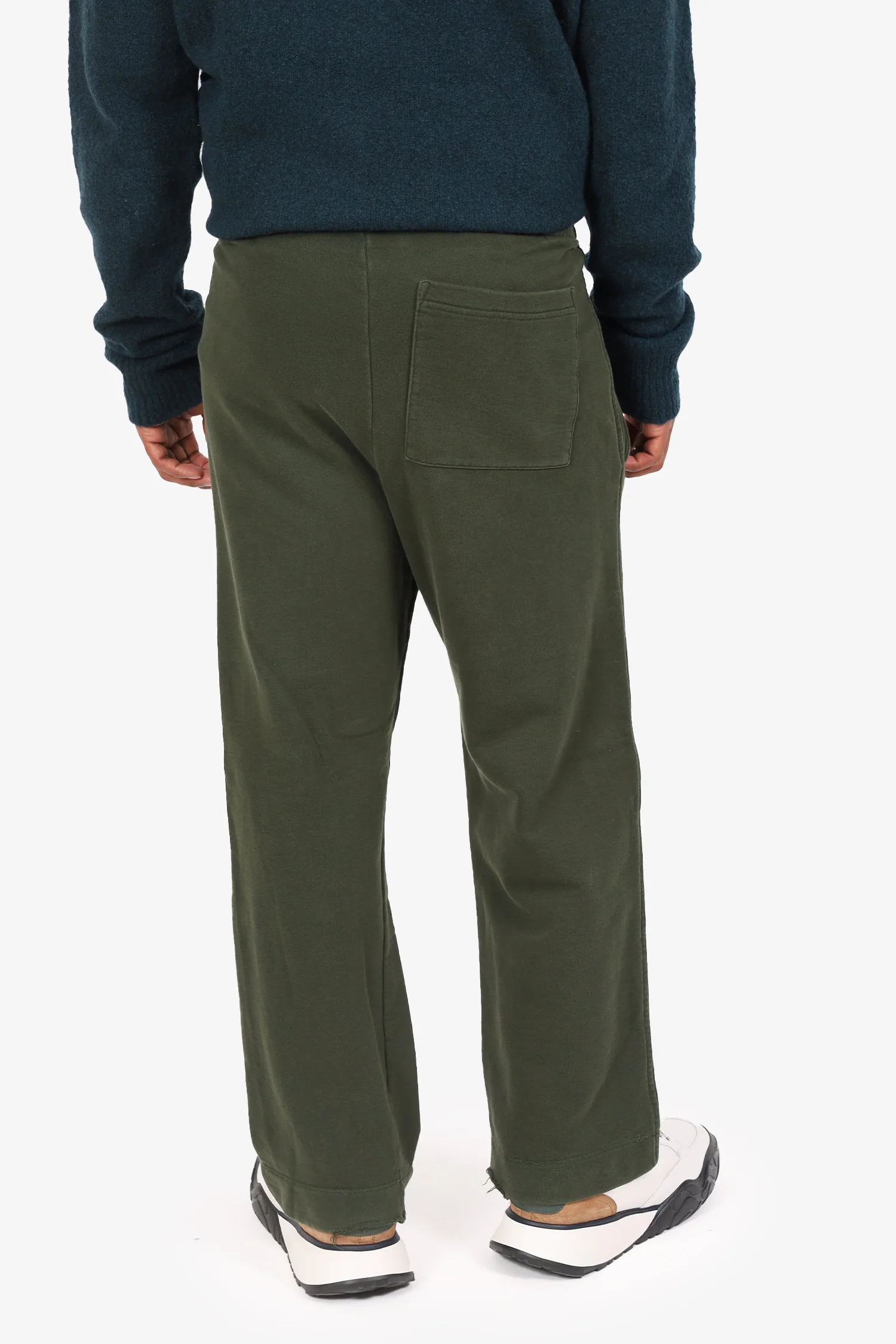 Dries Van Noten Green Distressed Wide Leg Track Pants Size S Mens
