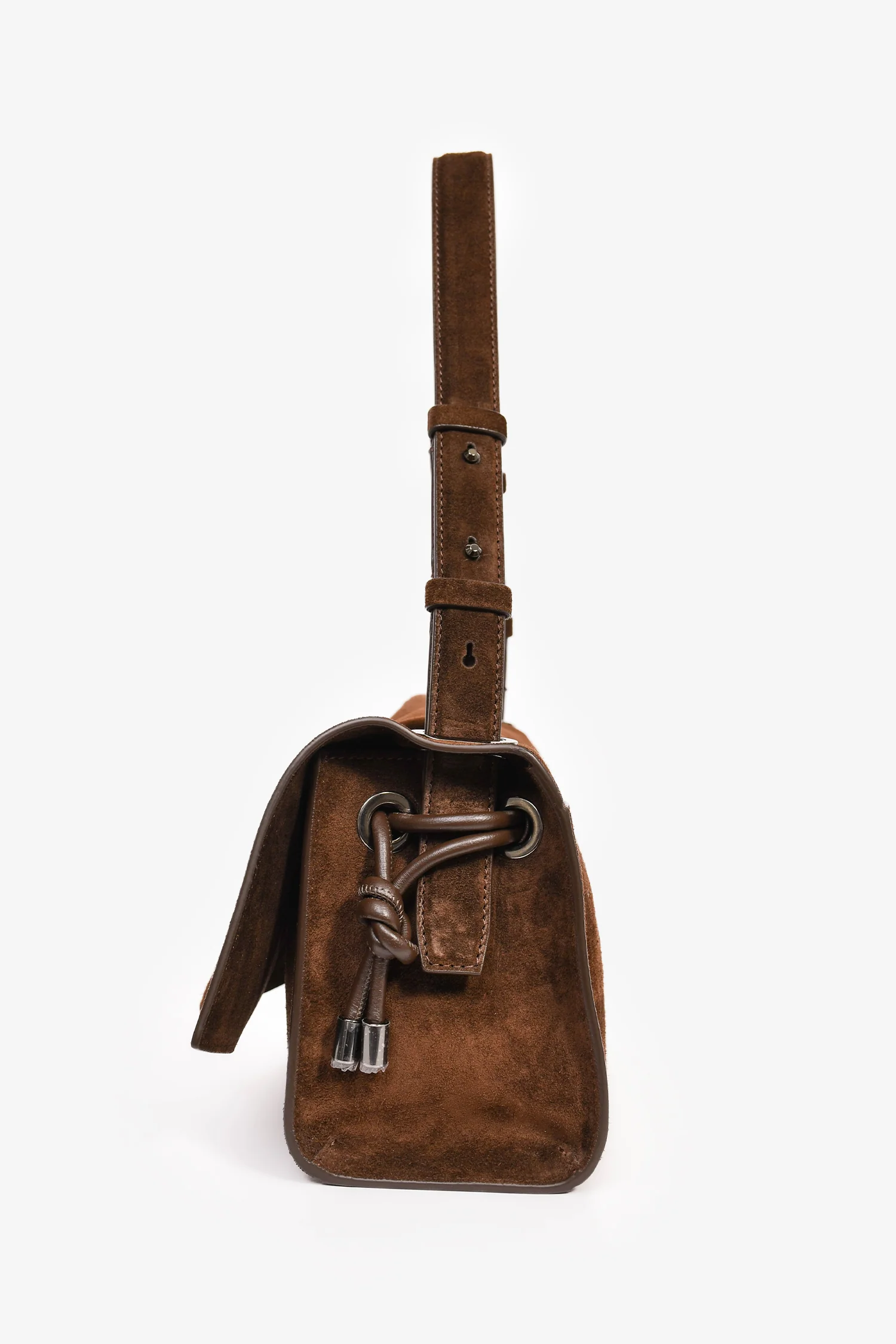 Christian Louboutin Brown Suede Baggy Small Shoulder Bag
