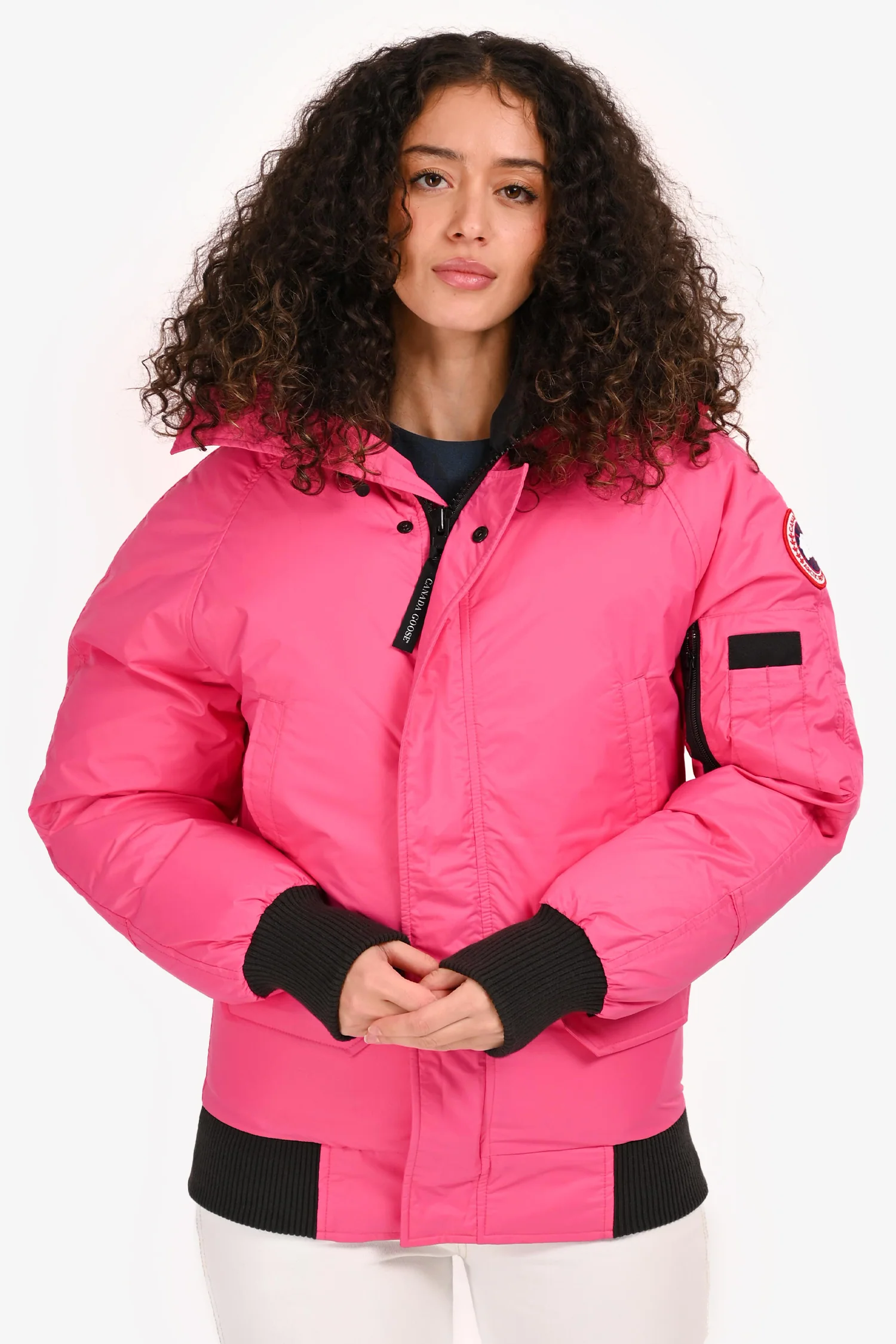 Canada Goose Hot Pink Nylon Chilliwack Bomber Jacket