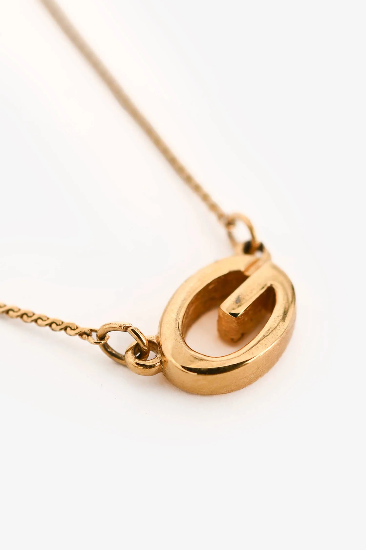 Givenchy Vintage Gold Tone Metal Necklace