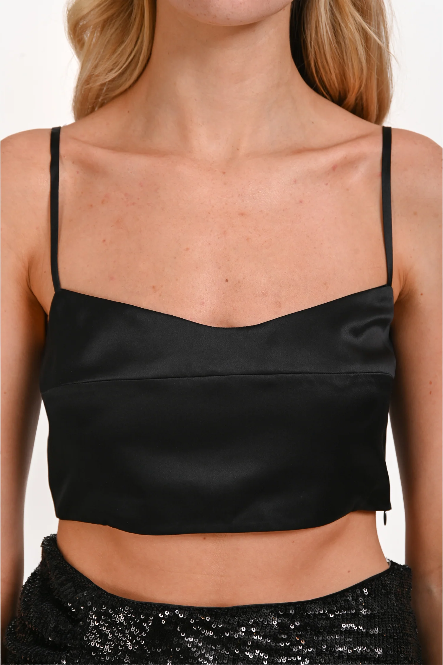 Reformation Black Silk 'Isabella' Top Size 6