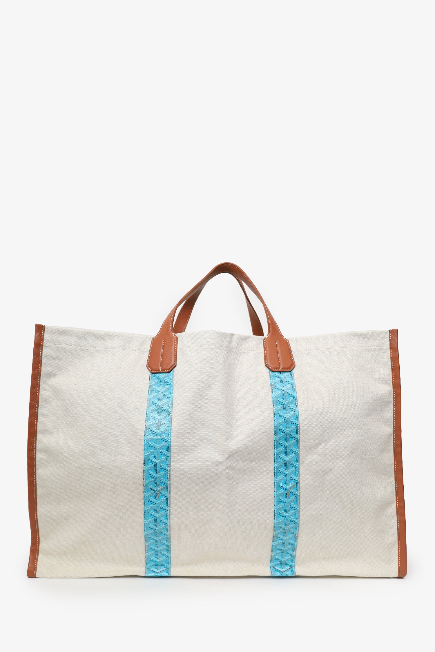 Goyard Blue/Brown Goyardine Mediterranee Saint Tropez Reversible Tote