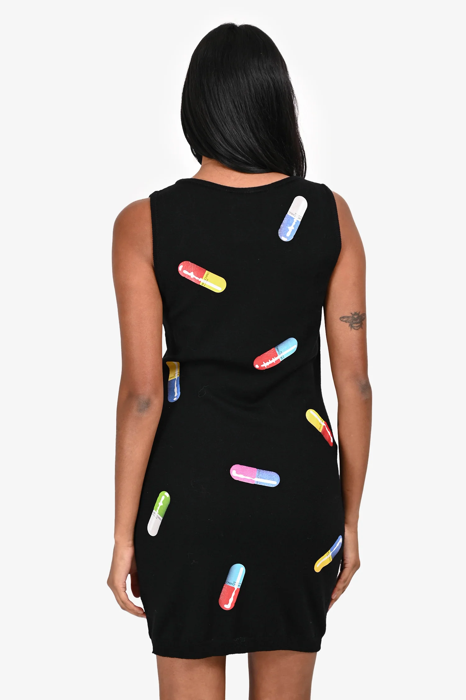Moschino Black Pill Printed Knit Dress Estimated Size S