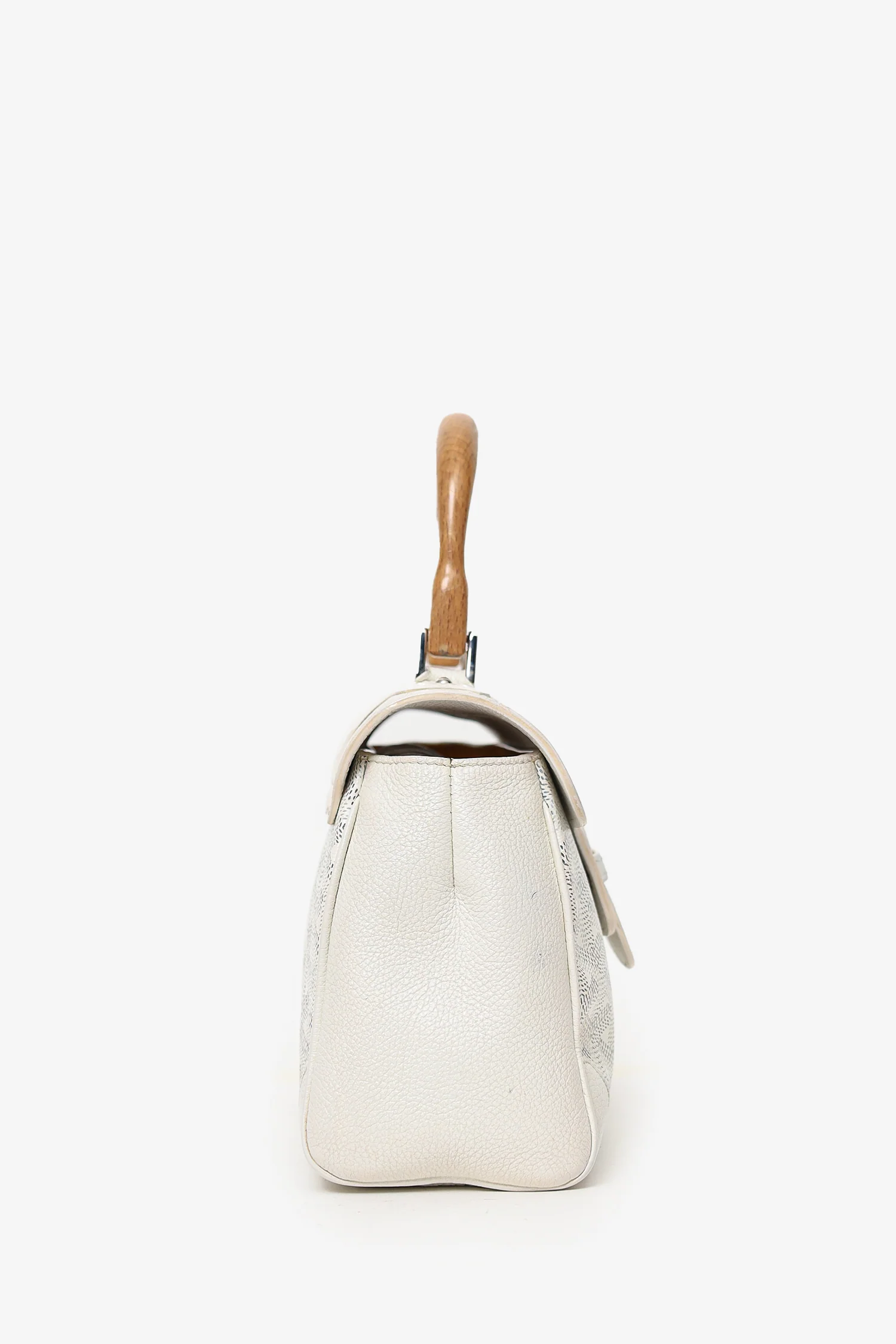 Goyard Cream Goyardine Mini Saigon Bag With Strap