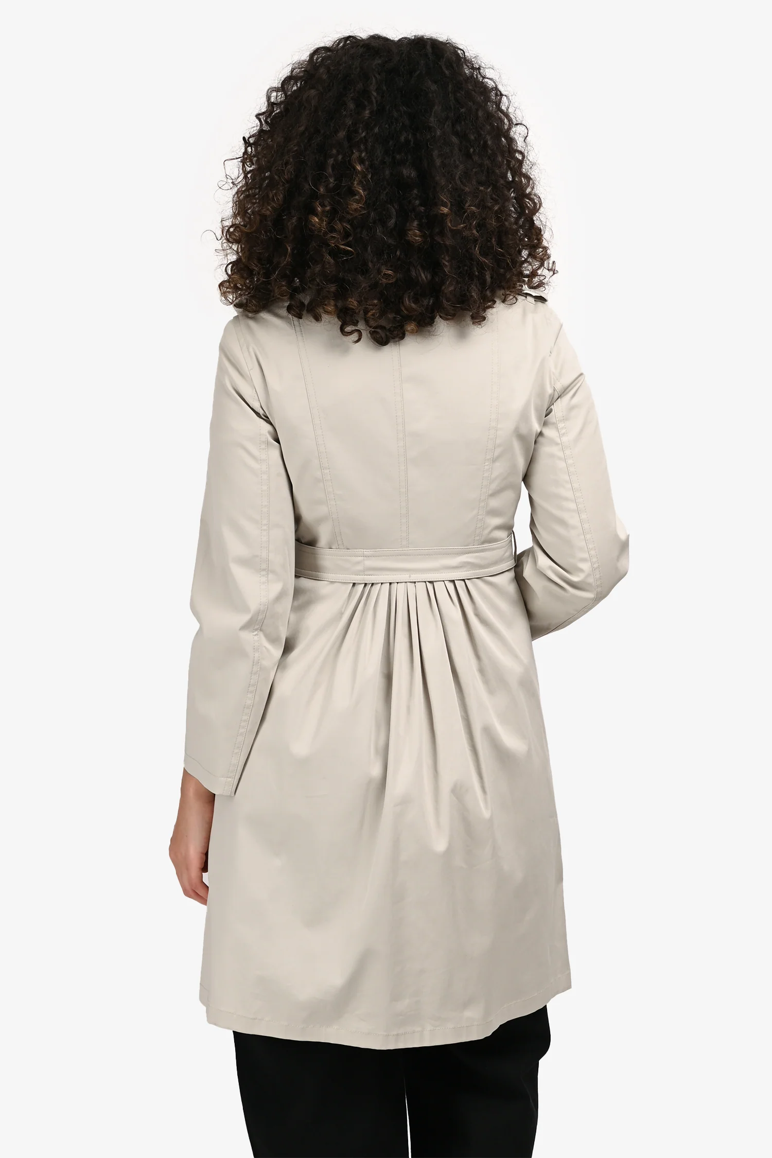 'S Max Mara Light Grey Trench Coat With Belt Size 2