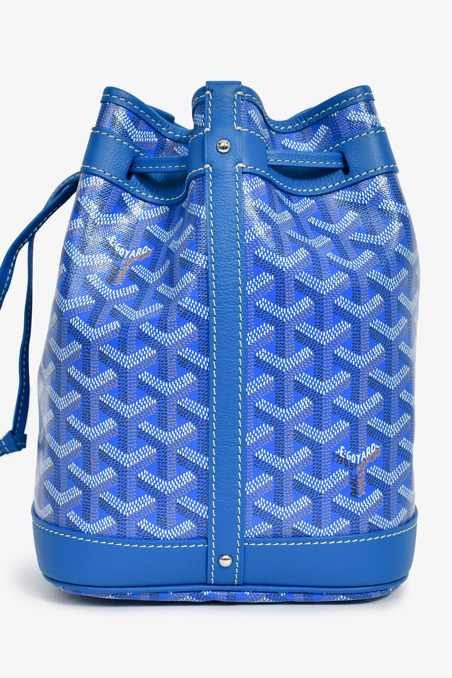 Goyard Blue Goyardine Petit Flot Bucket Bag