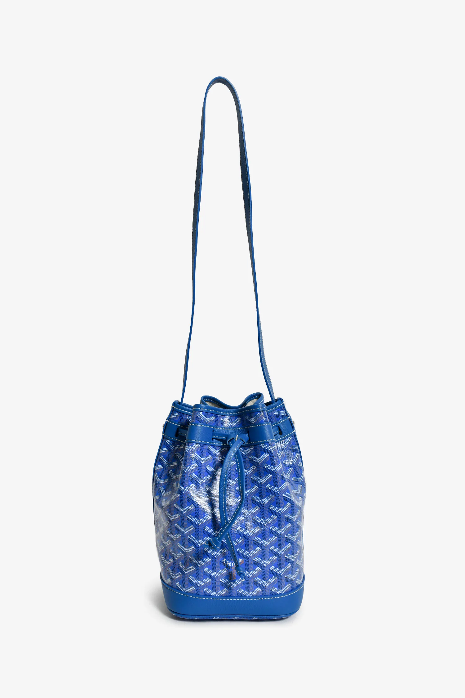 Goyard Blue Goyardine Petit Flot Bucket Bag