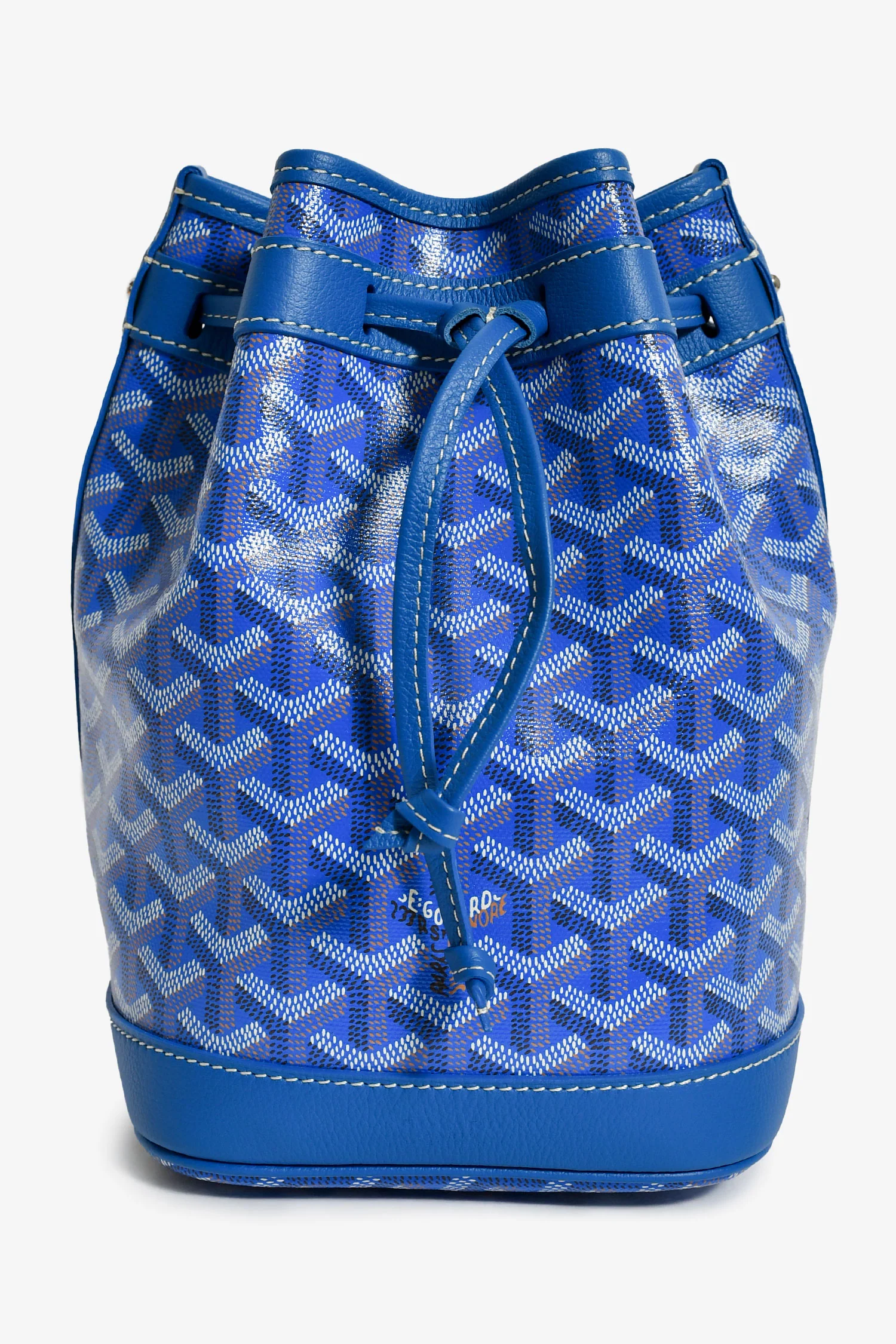 Goyard Blue Goyardine Petit Flot Bucket Bag