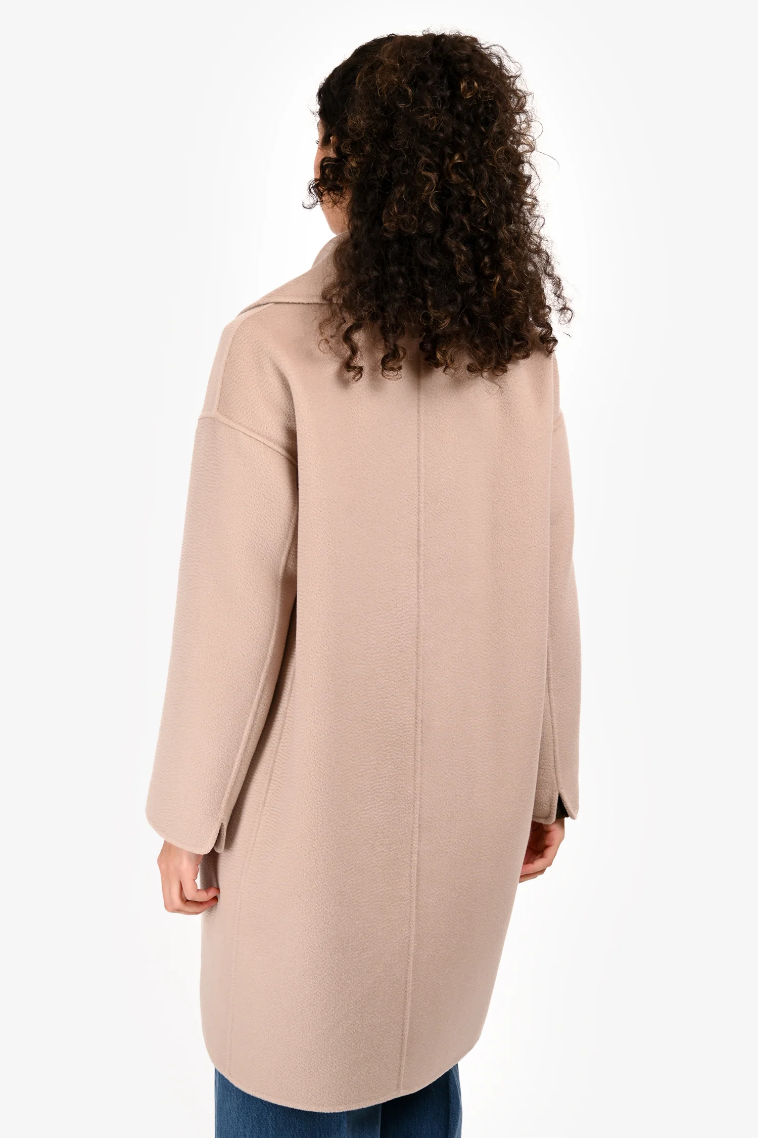 'S Max Mara Blush Wool/Cashmere Double Breasted Coat Size 4 US