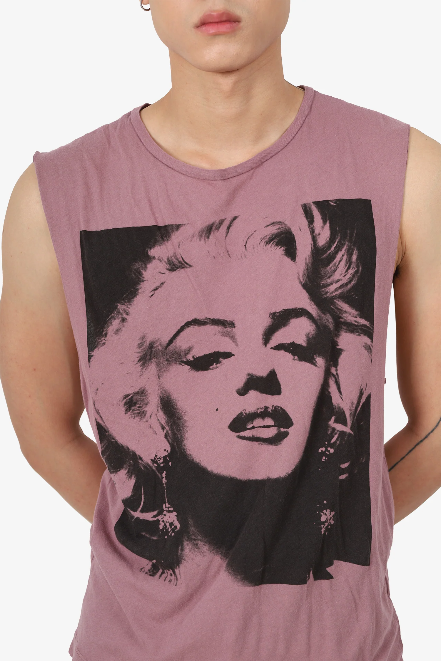 Dries Van Noten Purple Marilyn Monroe Sleeveless T-Shirt Size S Mens