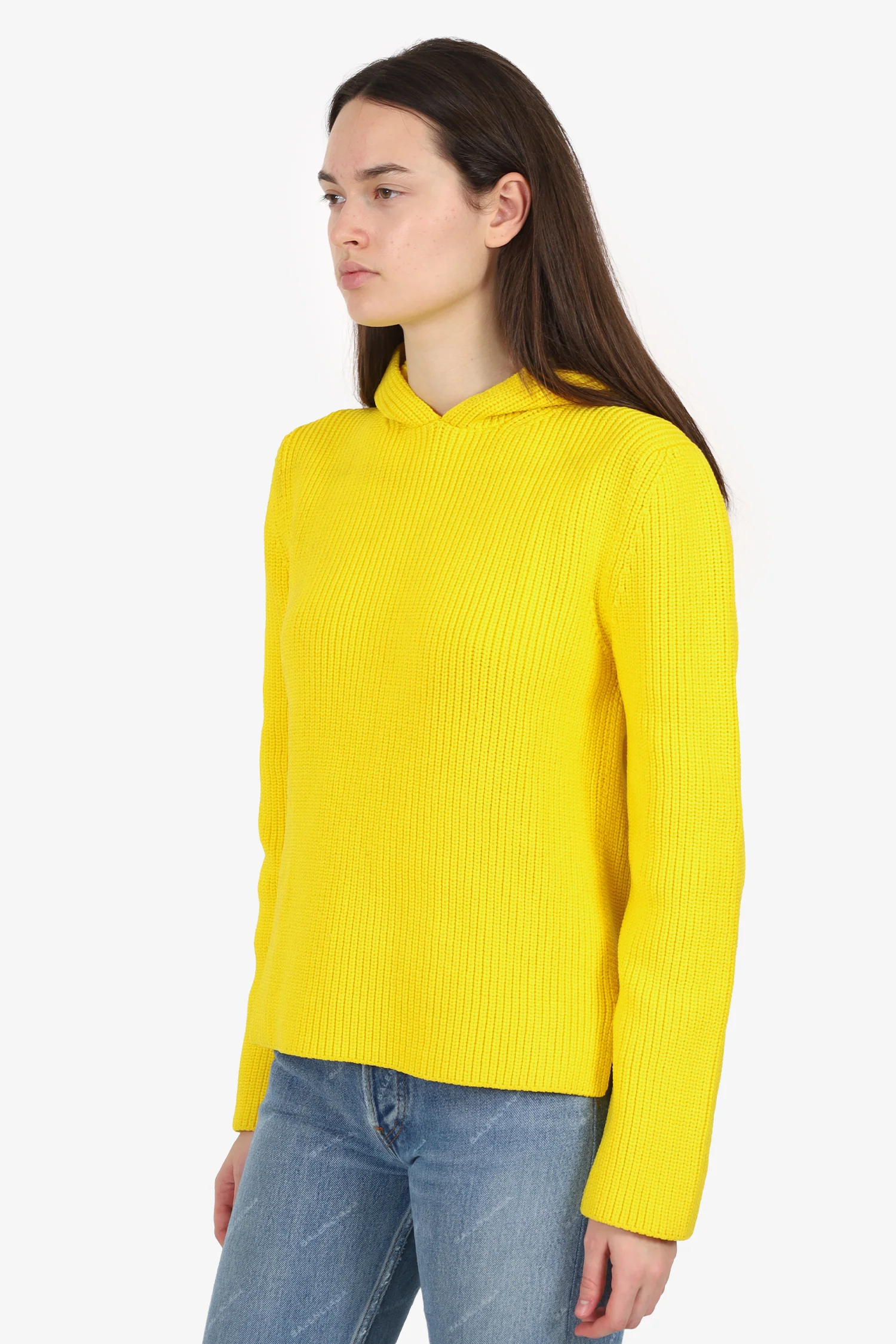 Jacquemus Yellow Knit Hoodie Size XS