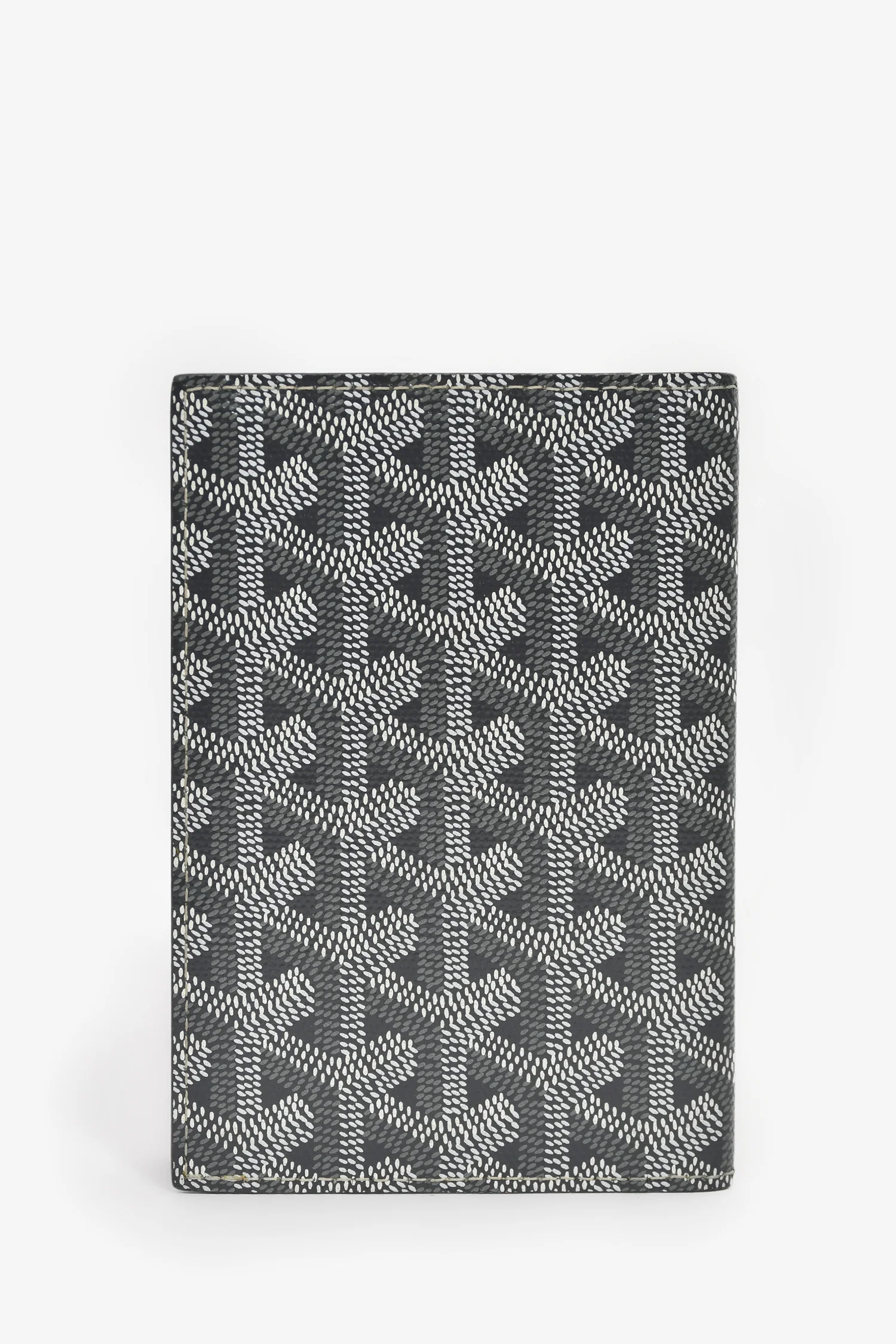 Goyard Grey Goyardine Leather Grenelle Passport Holder