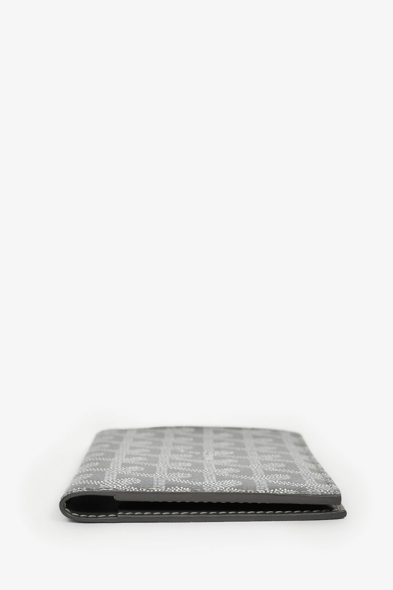 Goyard Grey Goyardine Leather Grenelle Passport Holder