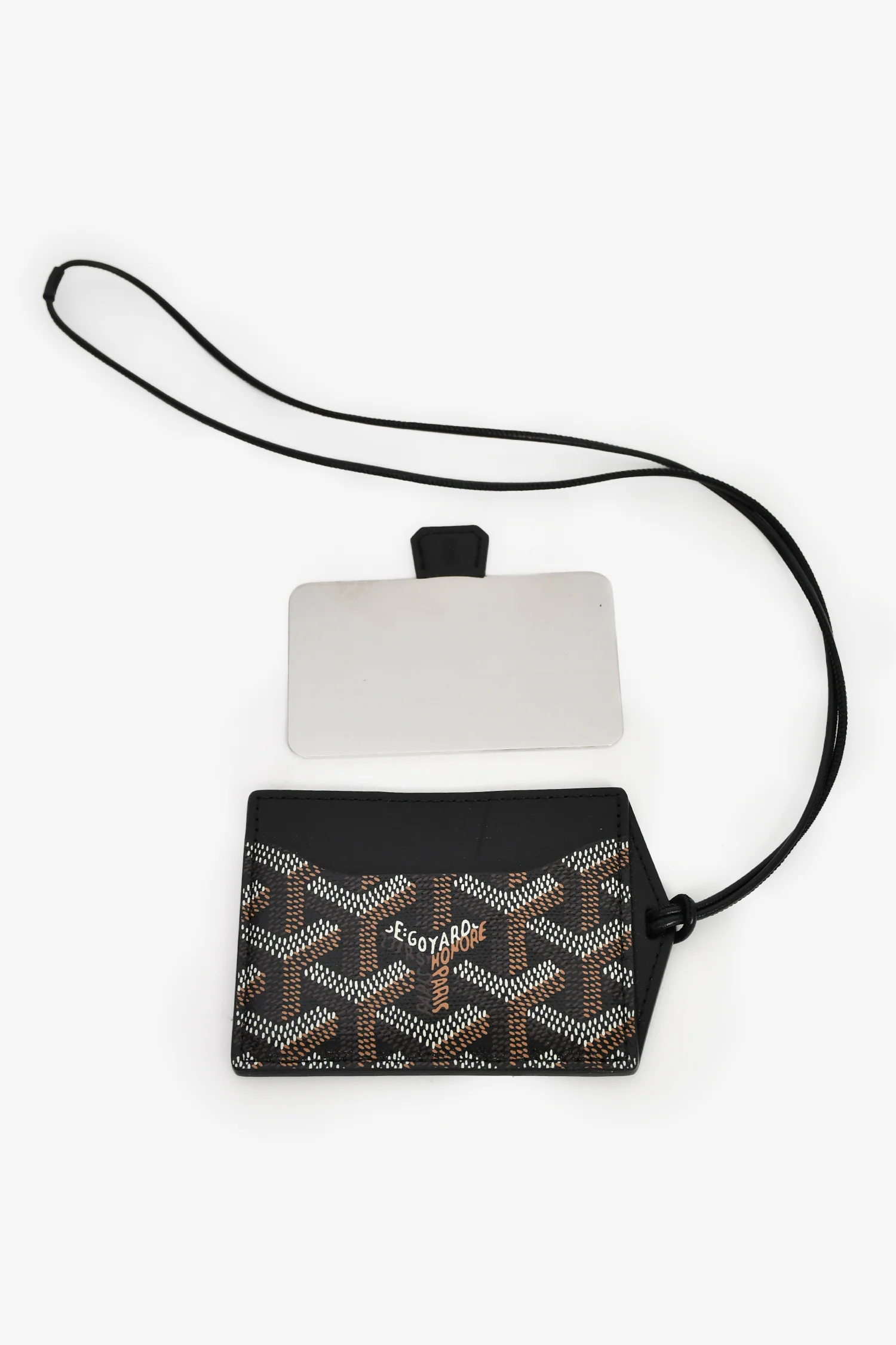 Goyard Black Goyardine Canvas Vénus Bag Mirror