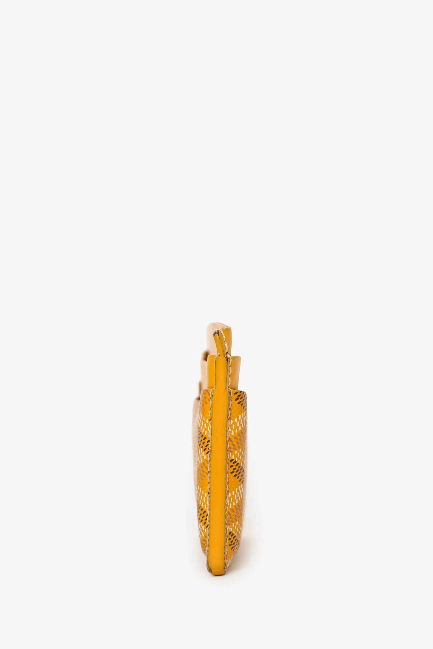 Goyard Yellow Goyardine Leather 'Saint-Sulpice' Card Holder