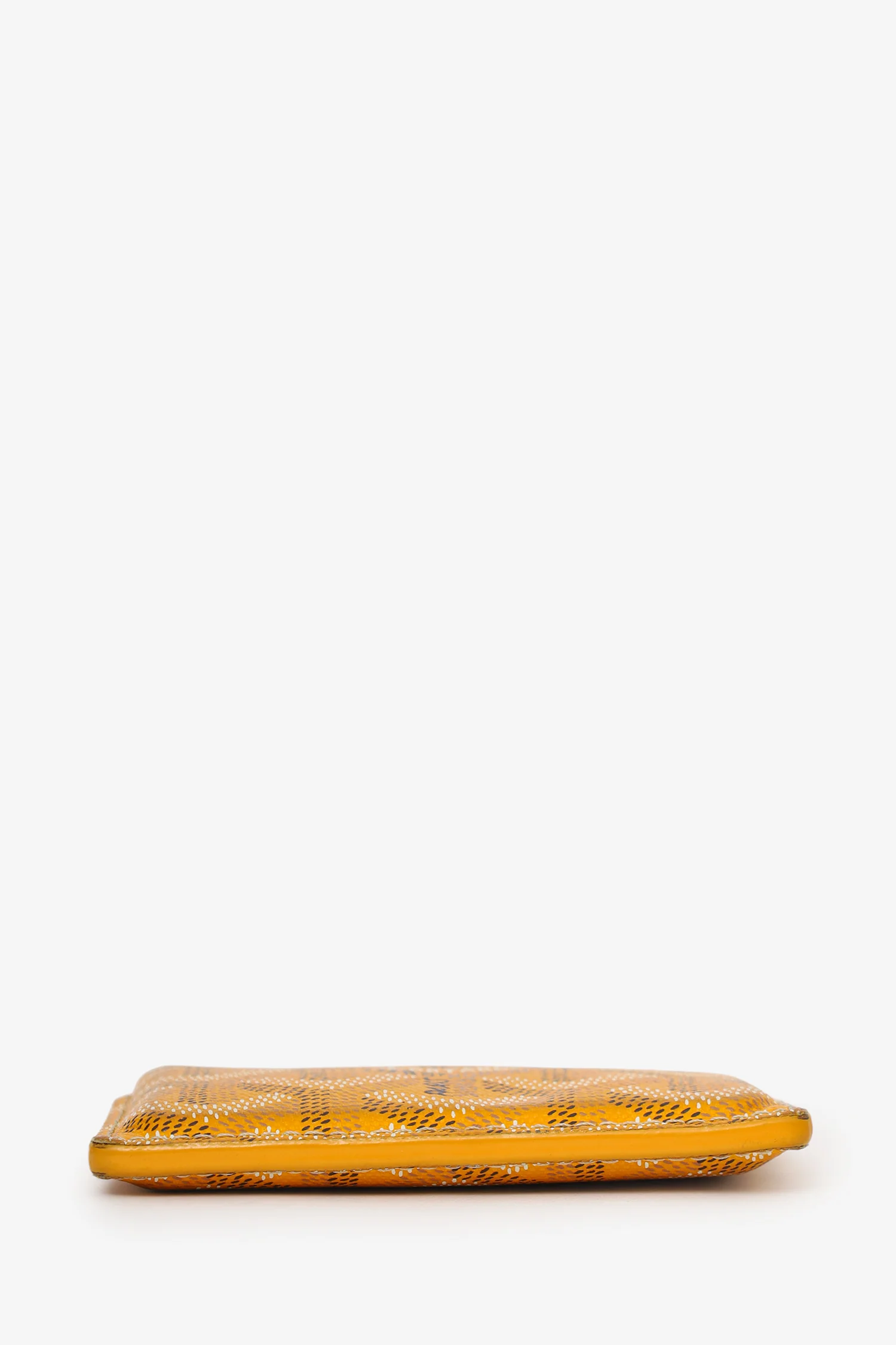 Goyard Yellow Goyardine Leather 'Saint-Sulpice' Card Holder