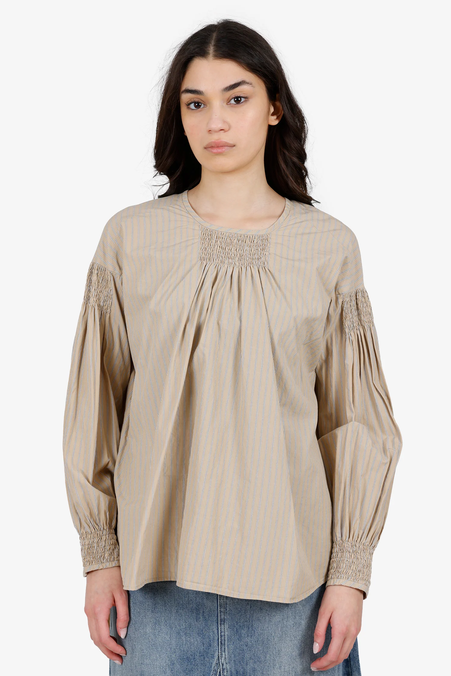 Dries Van Noten Beige Cotton Blouse Size 36