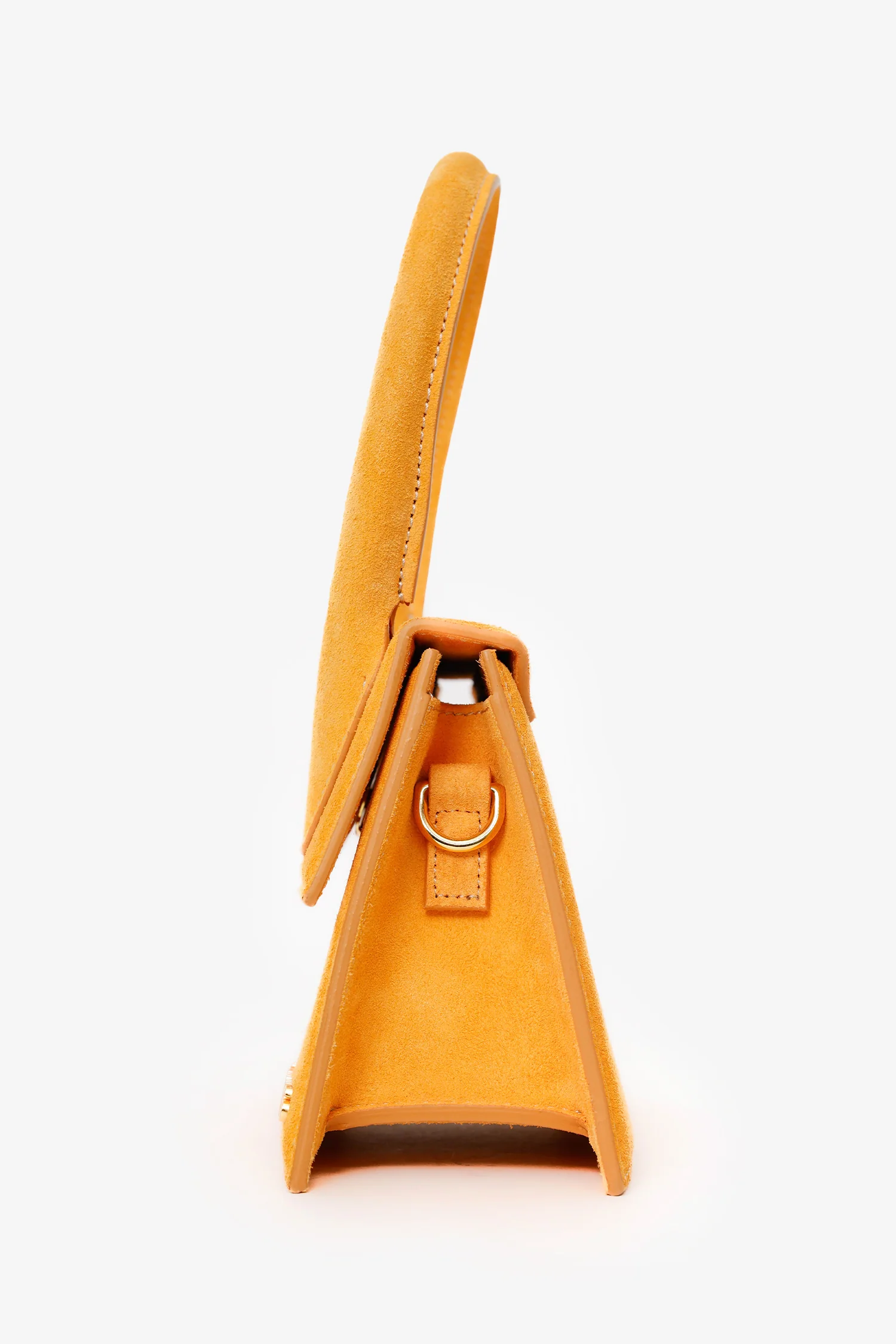 Jacquemus Yellow Suede 'Le Grand Chiquito' Shoulder Bag With Strap
