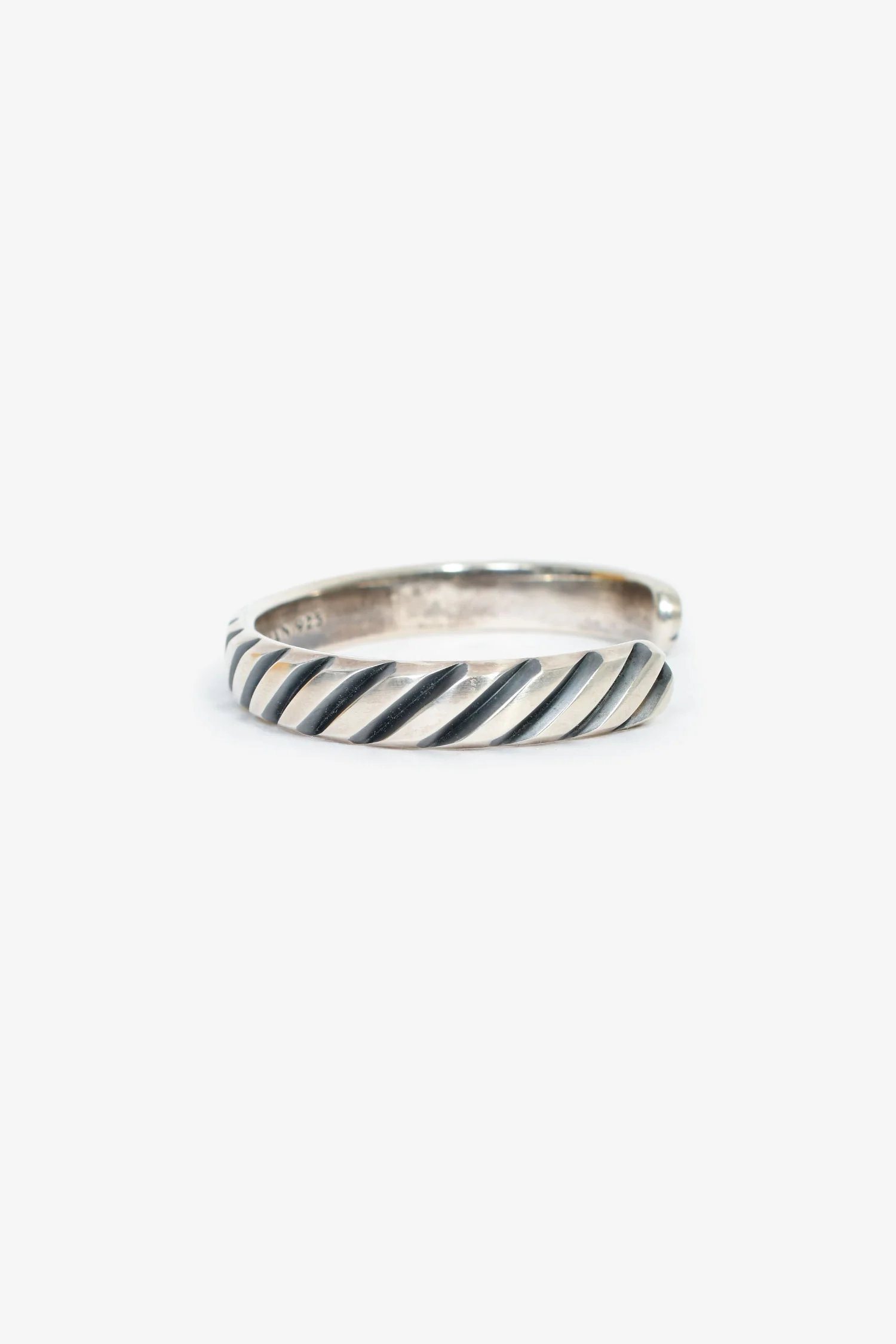 David Yurman Sterling Silver Modern Cable Cuff Bracelet