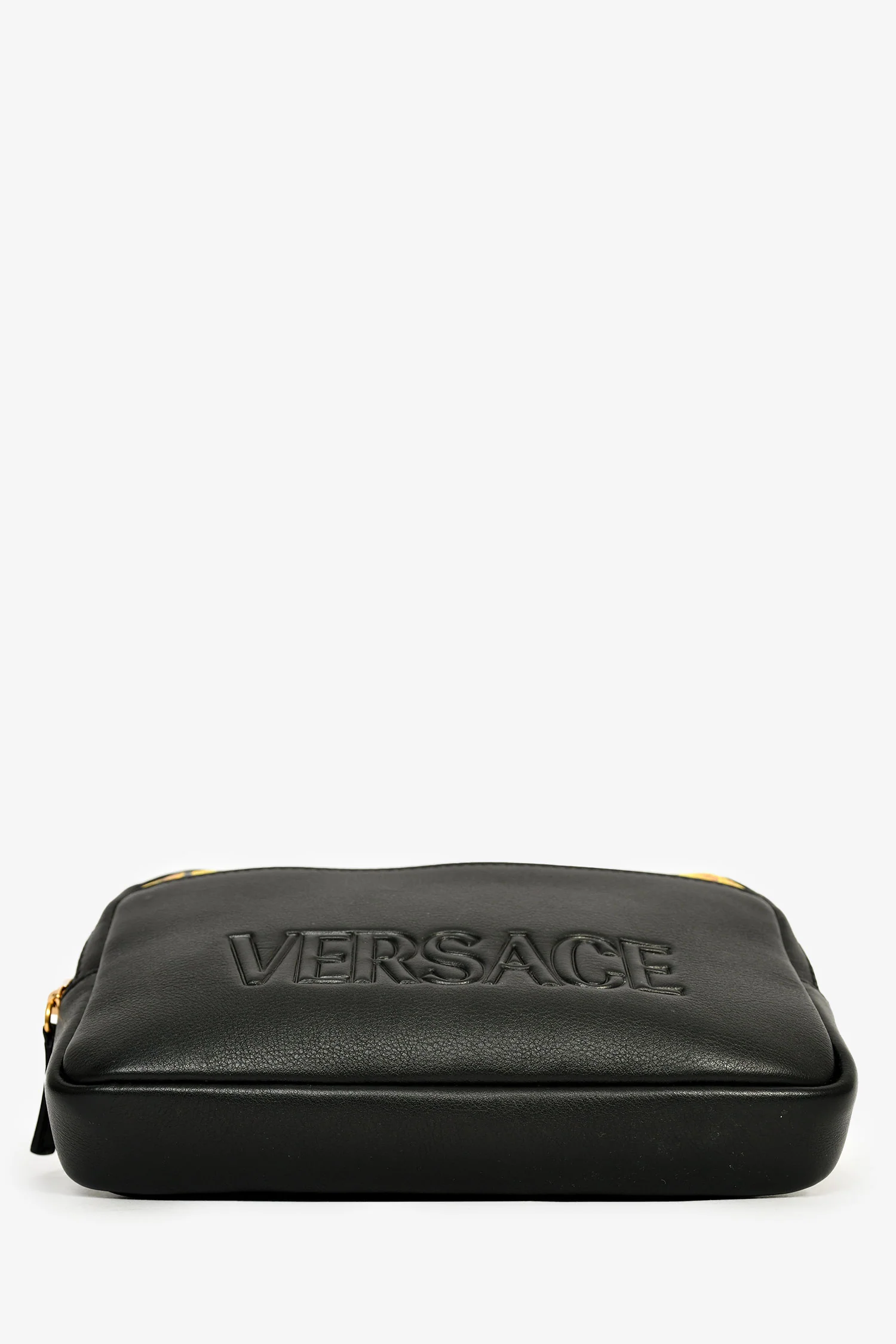 Versace Black/Yellow Leather Belt Bag