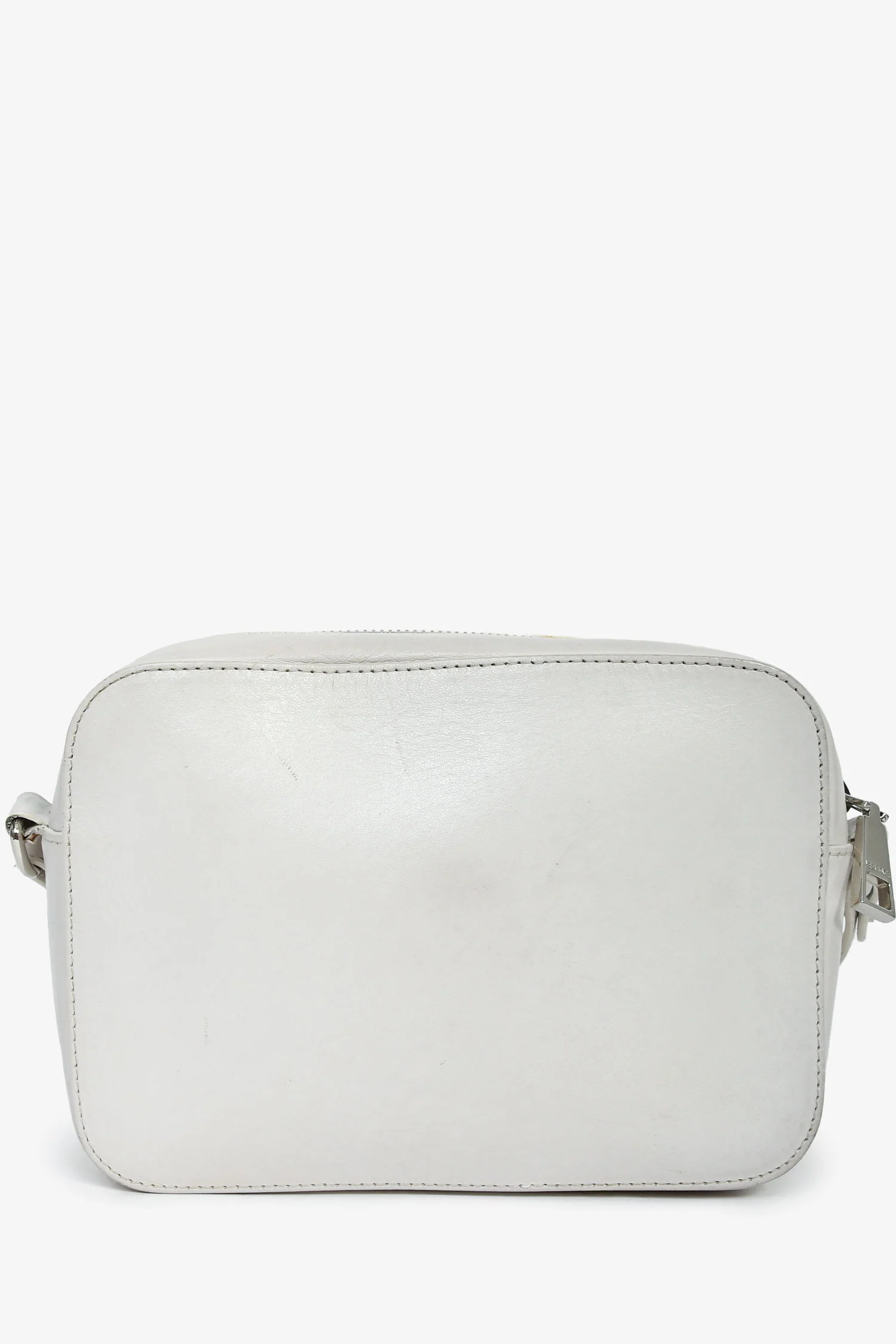 Versace White Leather Medusa Camera Crossbody Bag