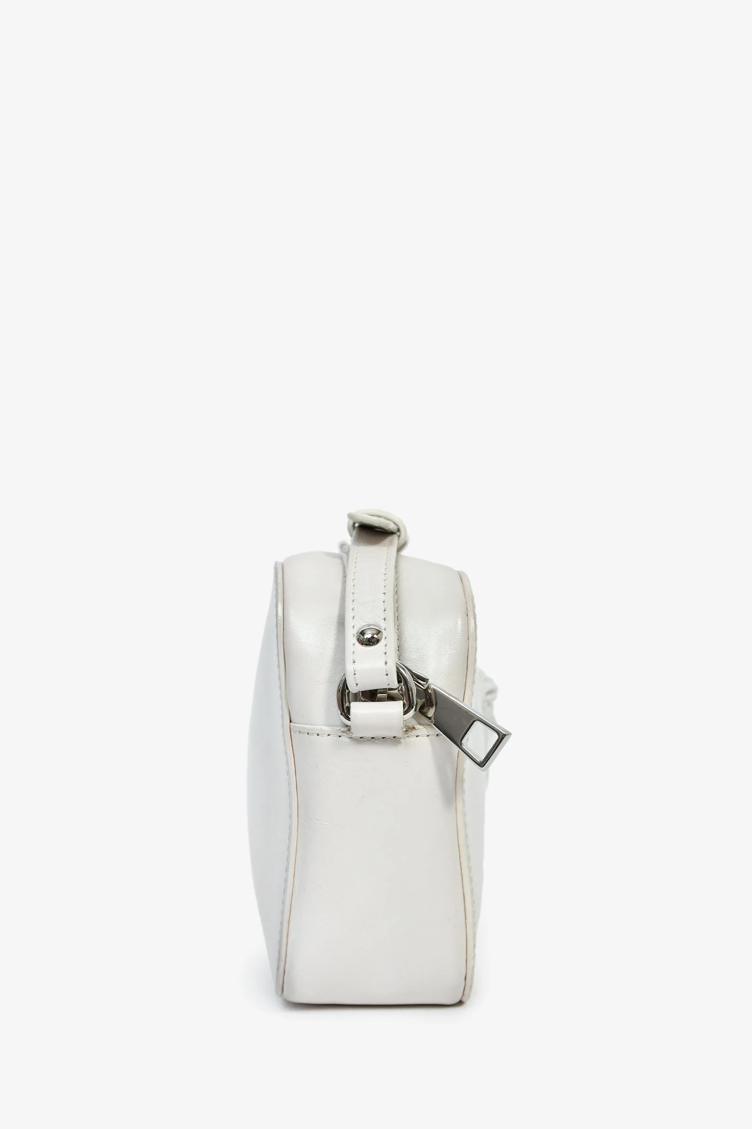 Versace White Leather Medusa Camera Crossbody Bag
