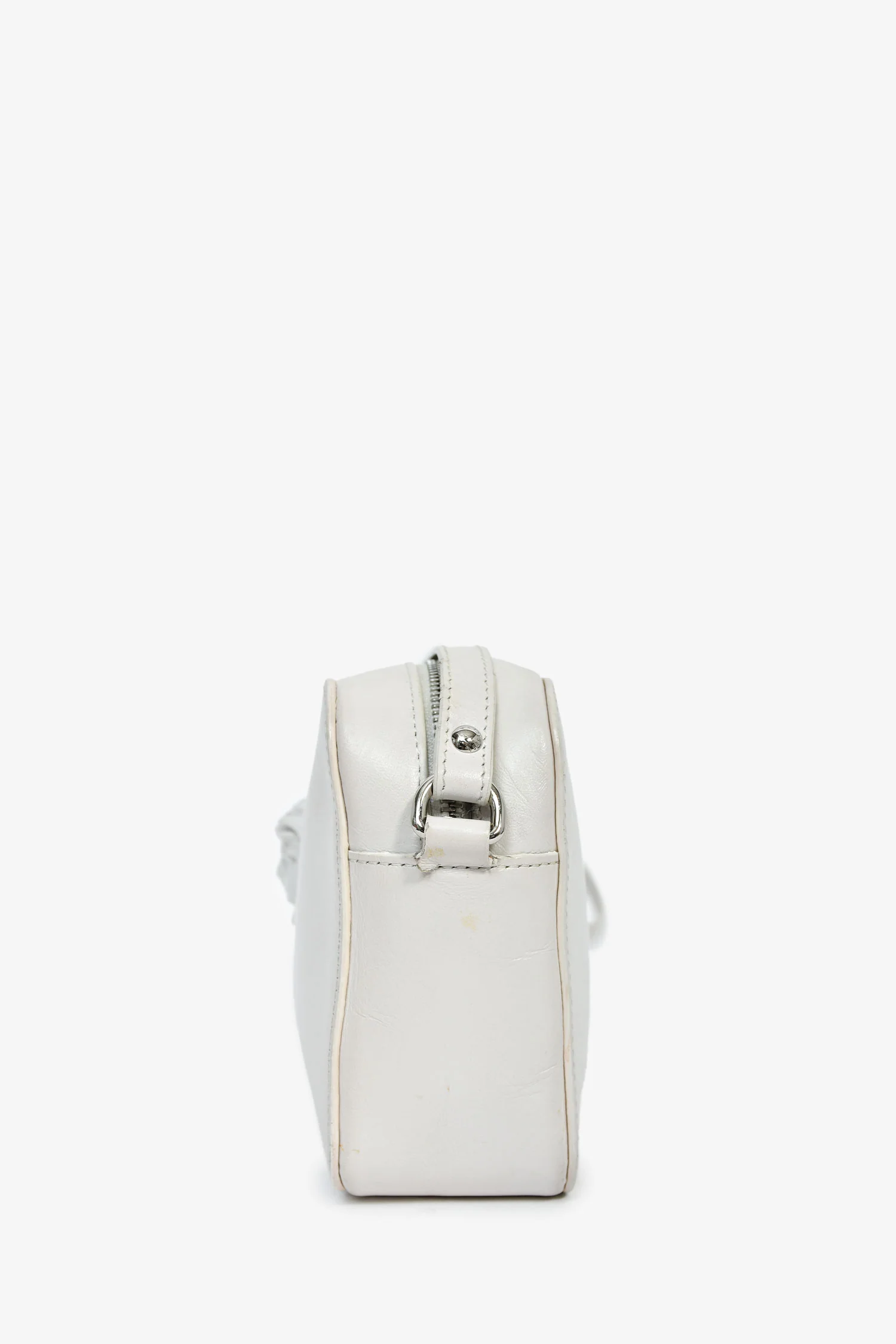 Versace White Leather Medusa Camera Crossbody Bag