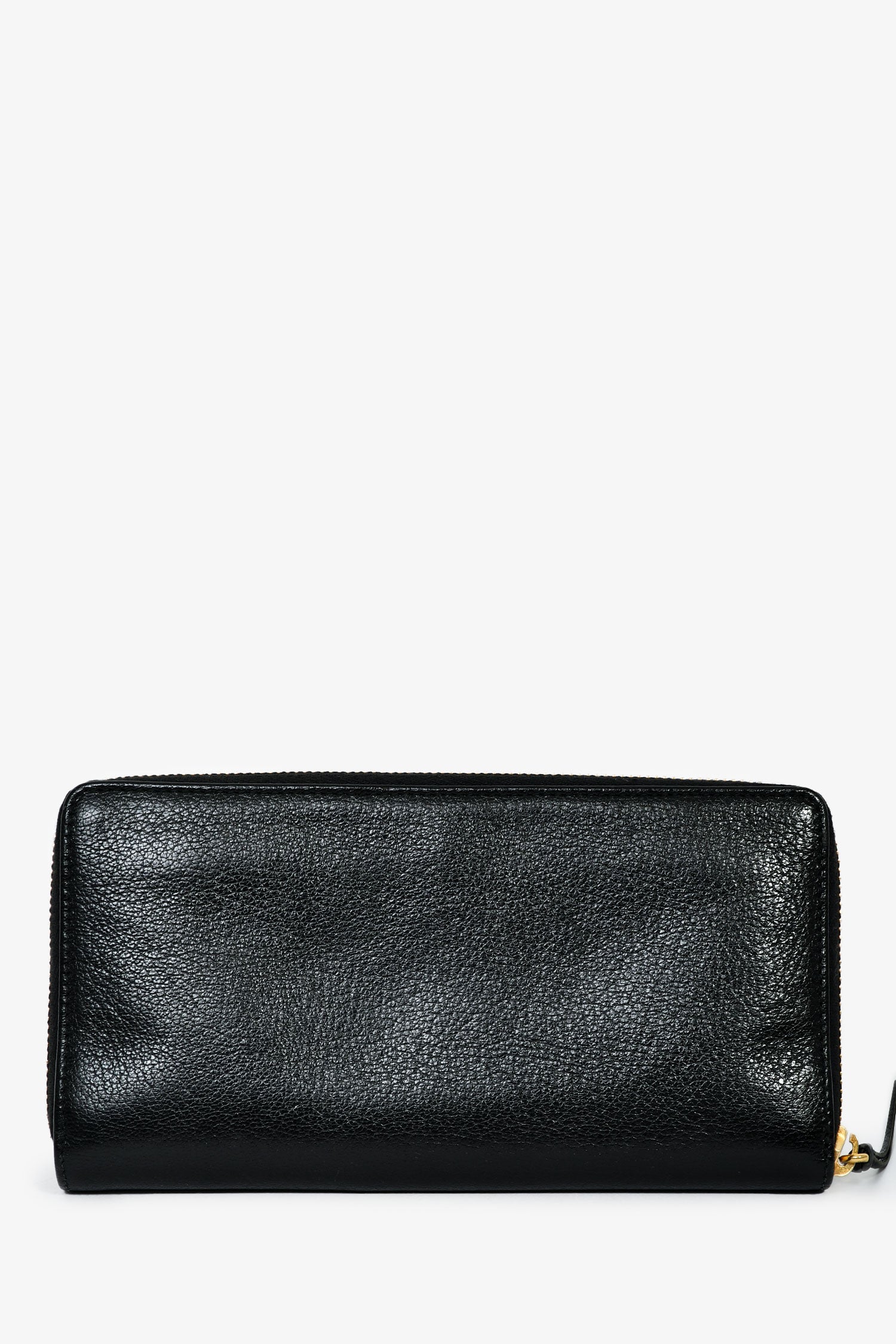 Balenciaga Black Leather Continental Wallet