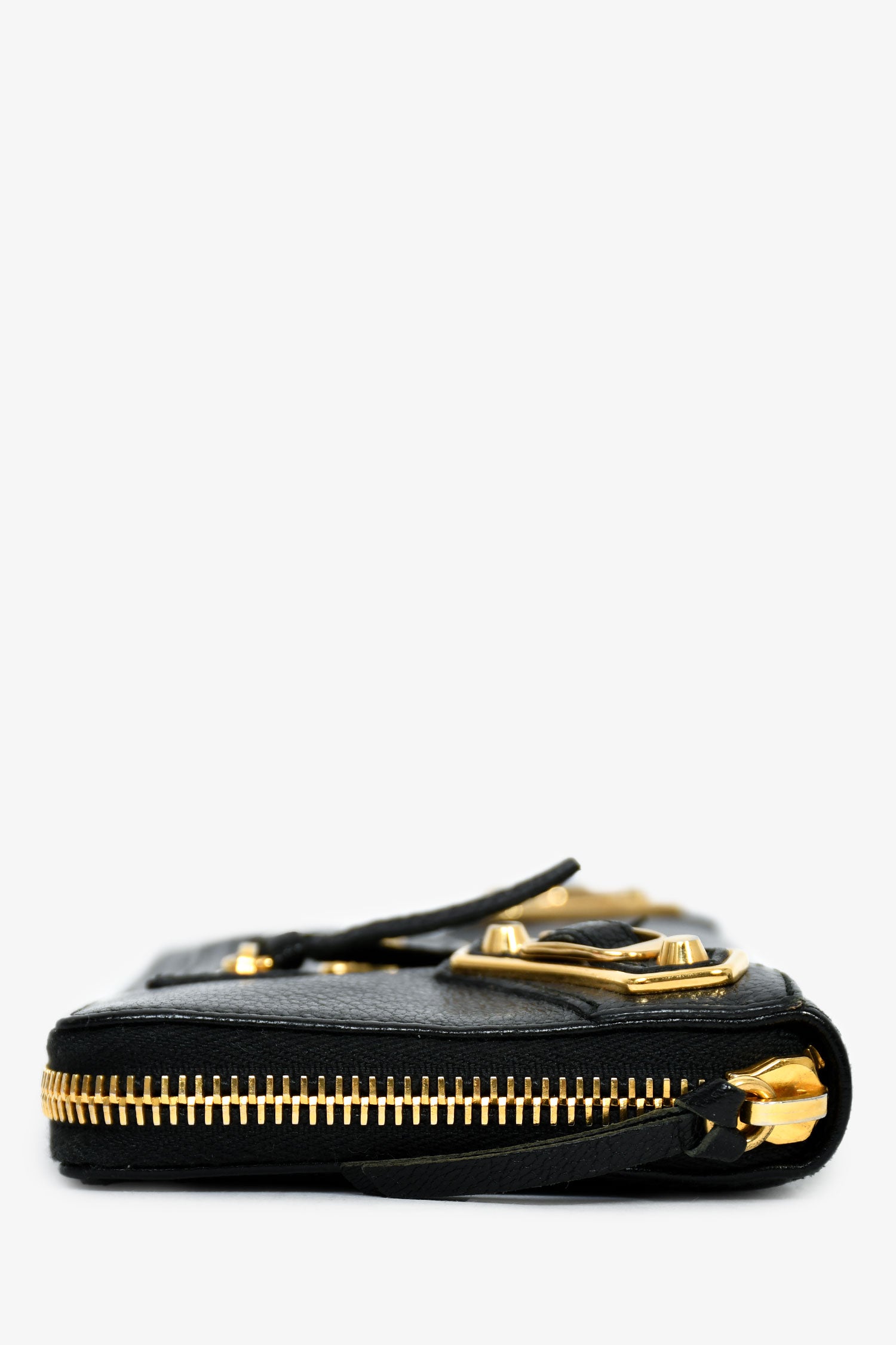 Balenciaga Black Leather Continental Wallet