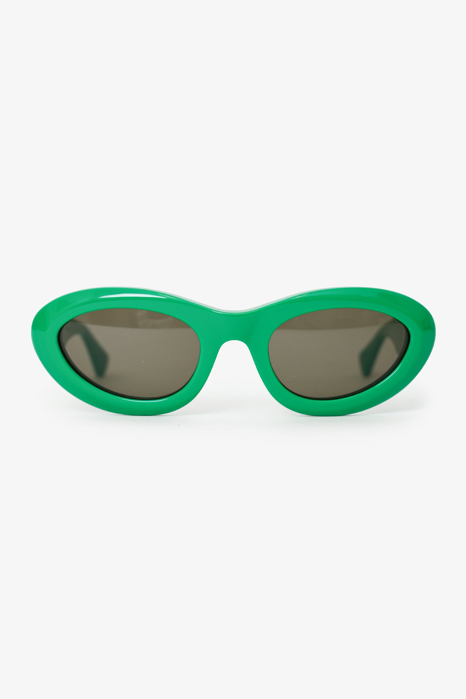 Bottega Veneta Green Frame Oval Sunglasses