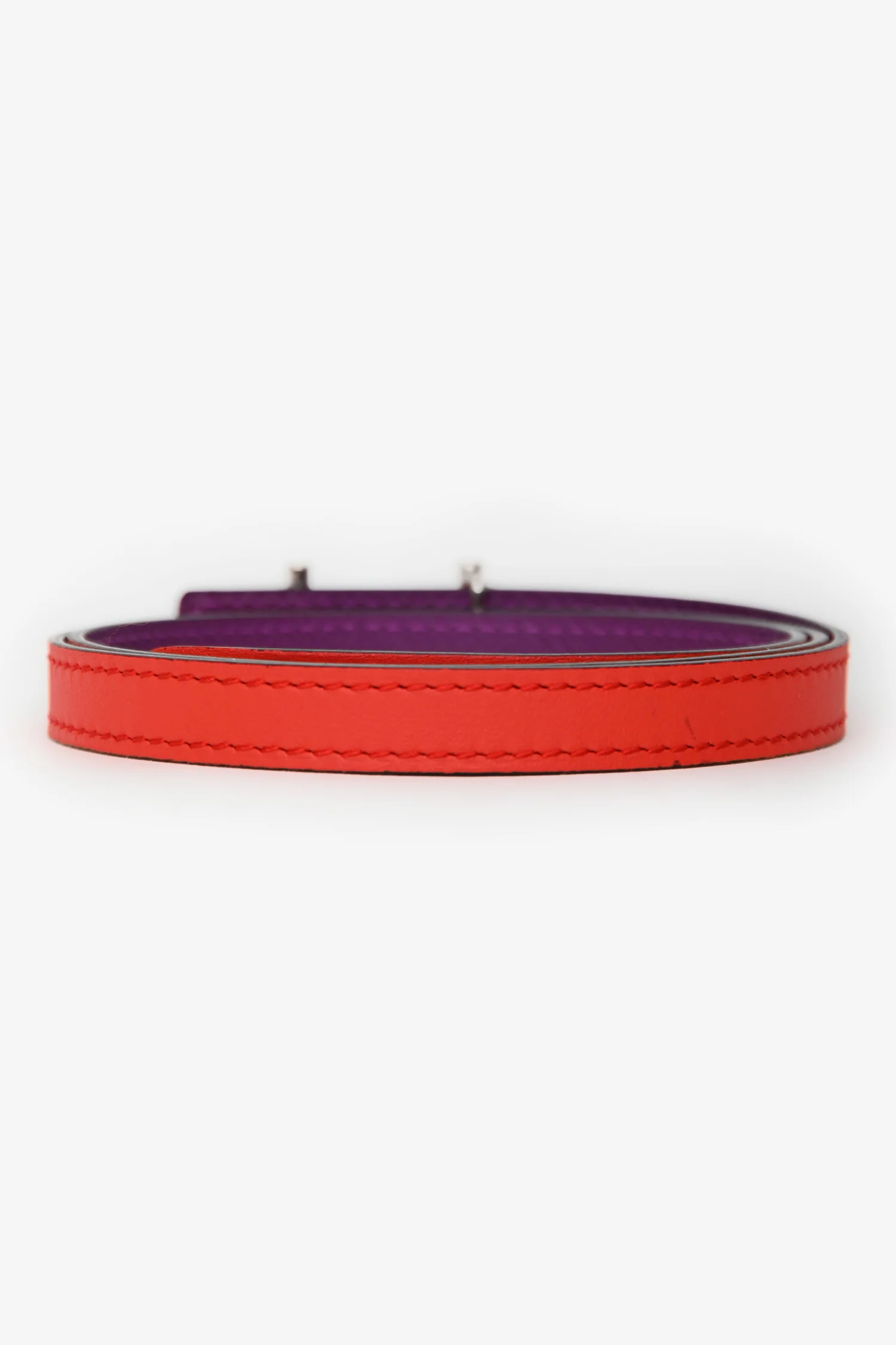 Hermès 2014 Red/Purple Reversible 'Gamma' 13mm Belt Size 75